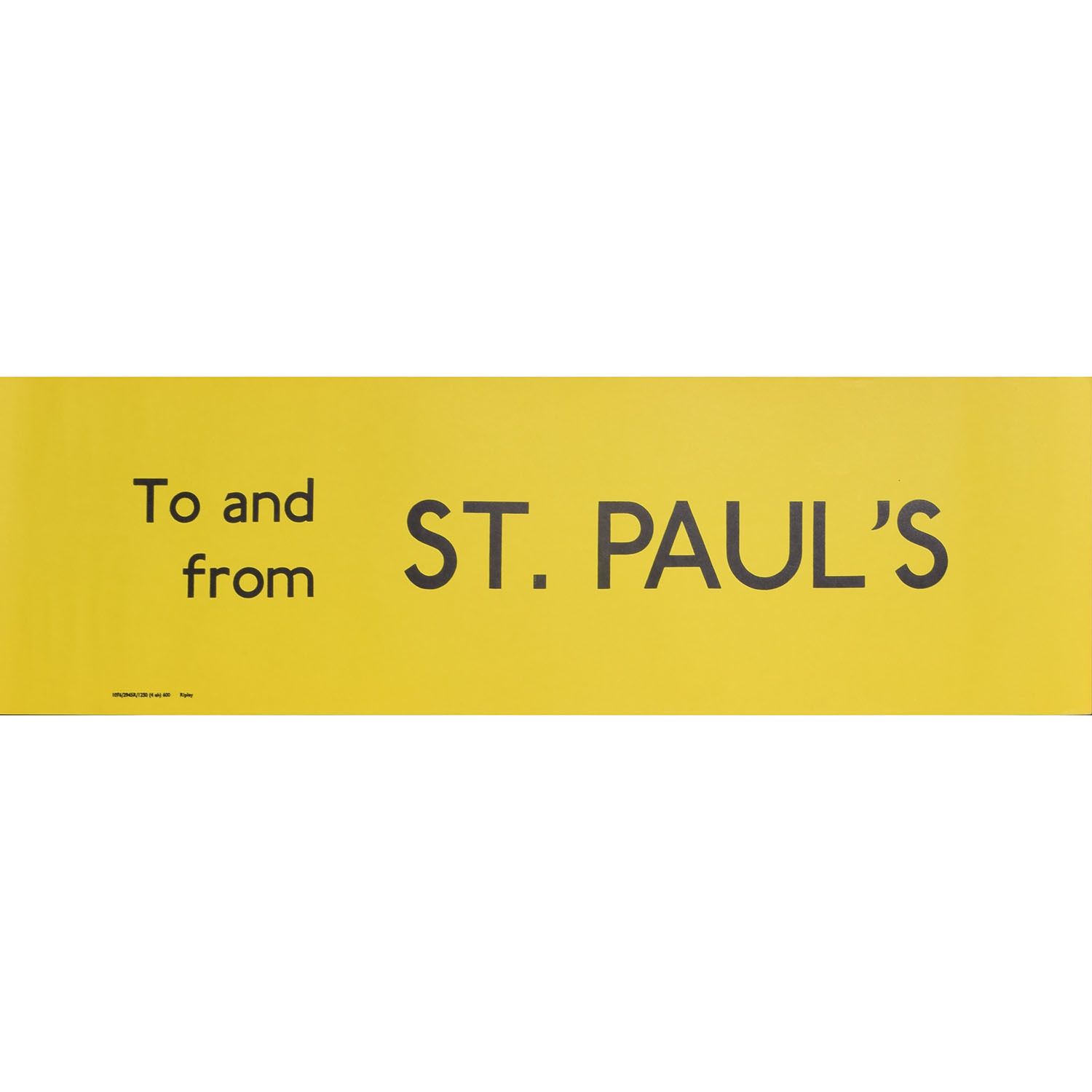 St. Paul’s Routemaster Slipboard Poster C1970