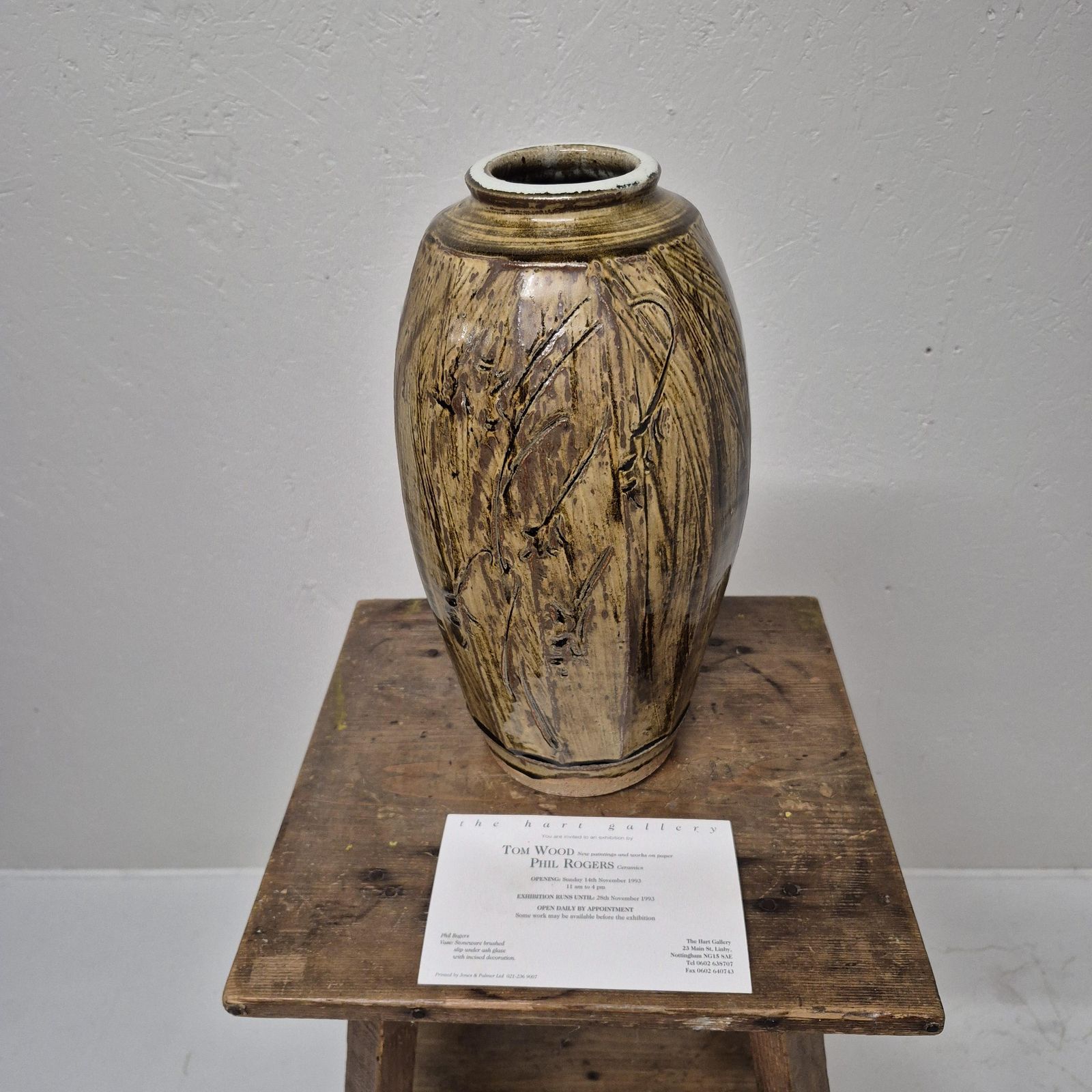 Phil Rogers Studio Pottery   Large Stoneware Vase photo furniture