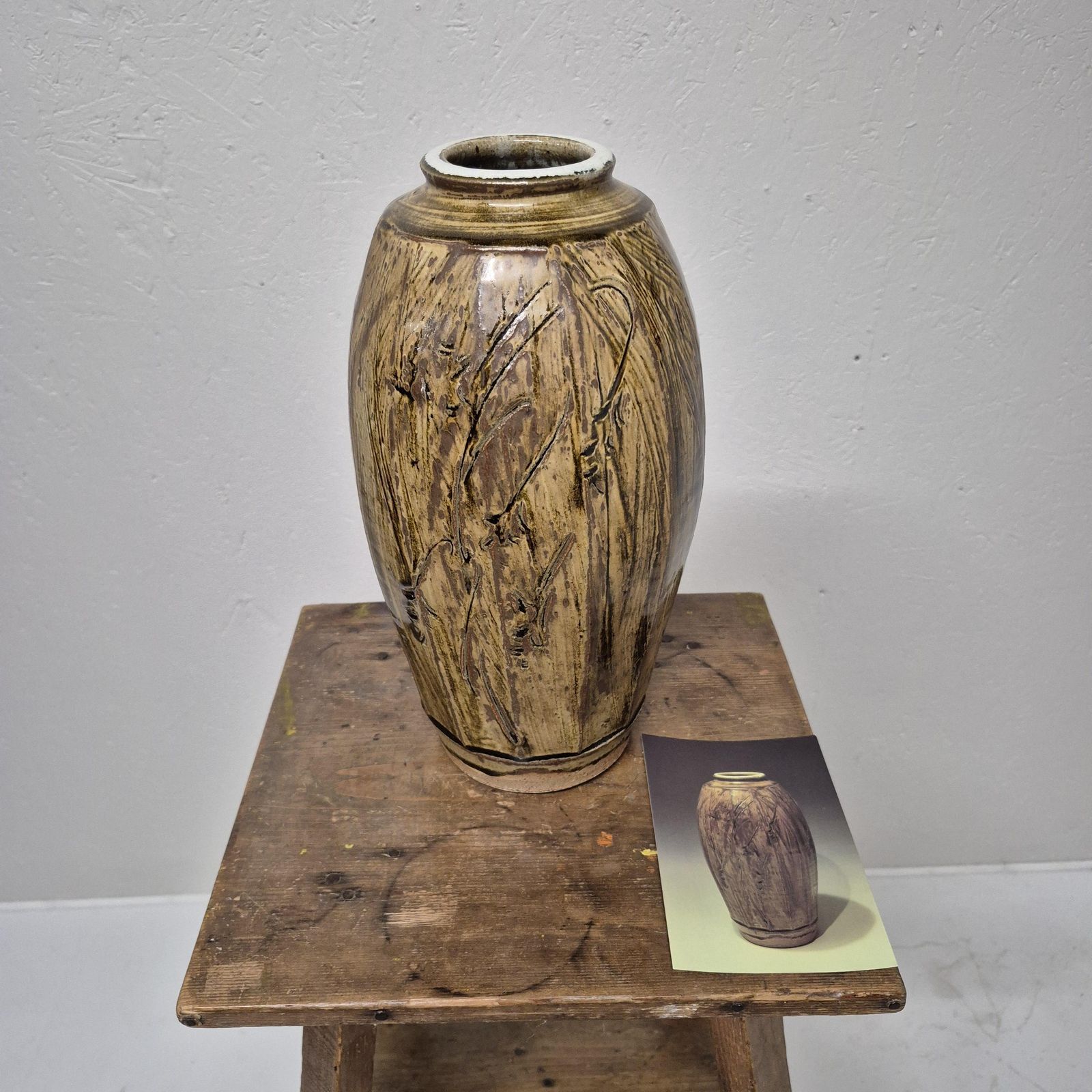 Phil Rogers Studio Pottery   Large Stoneware Vase photo vinterior