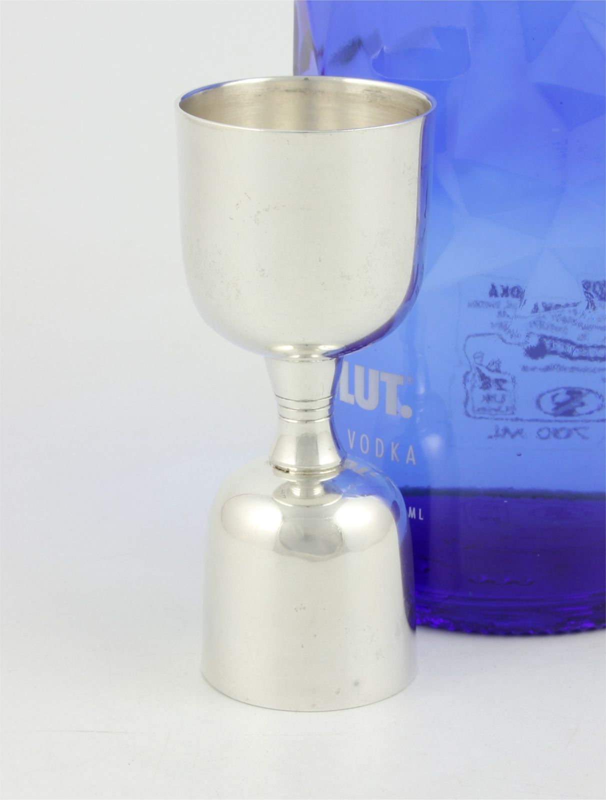 Mexican Silver Double Spirit Jigger. Art Deco 925 Silver Tequila Measure.