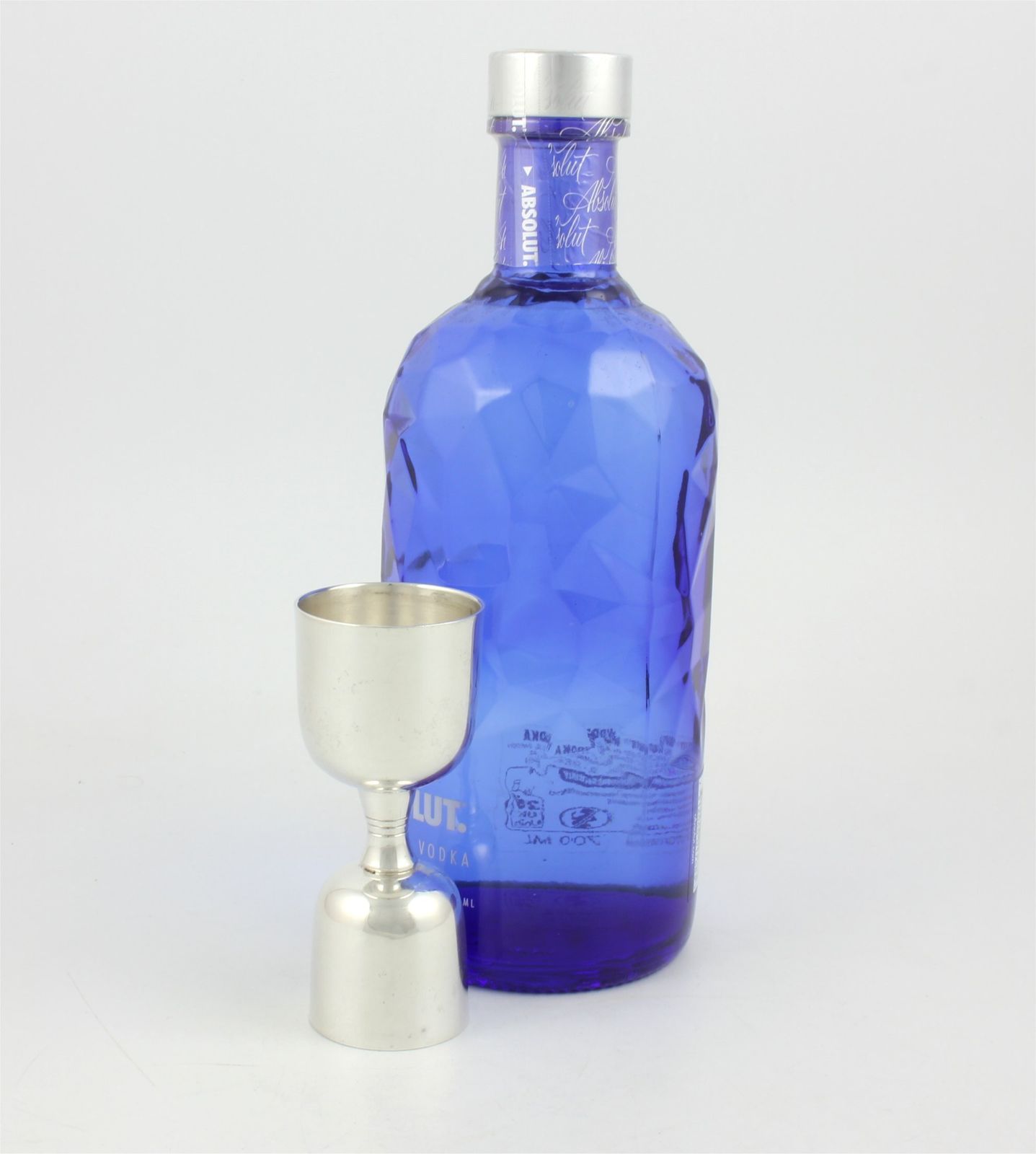 Mexican Silver Double Spirit Jigger. Art Deco 925 Silver Tequila Measure. photo for sale