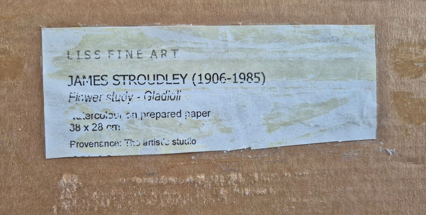 James Stroudley   Gladioli II (Modern British Mixed Media Painting) photo furniture