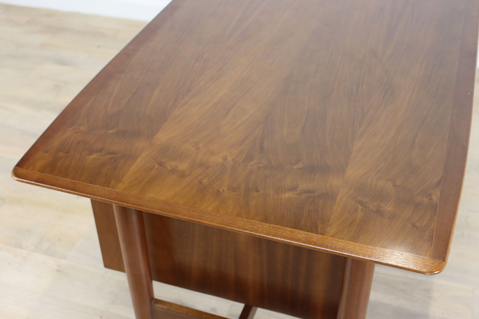 1950s Walnut Office Desk photo vintage