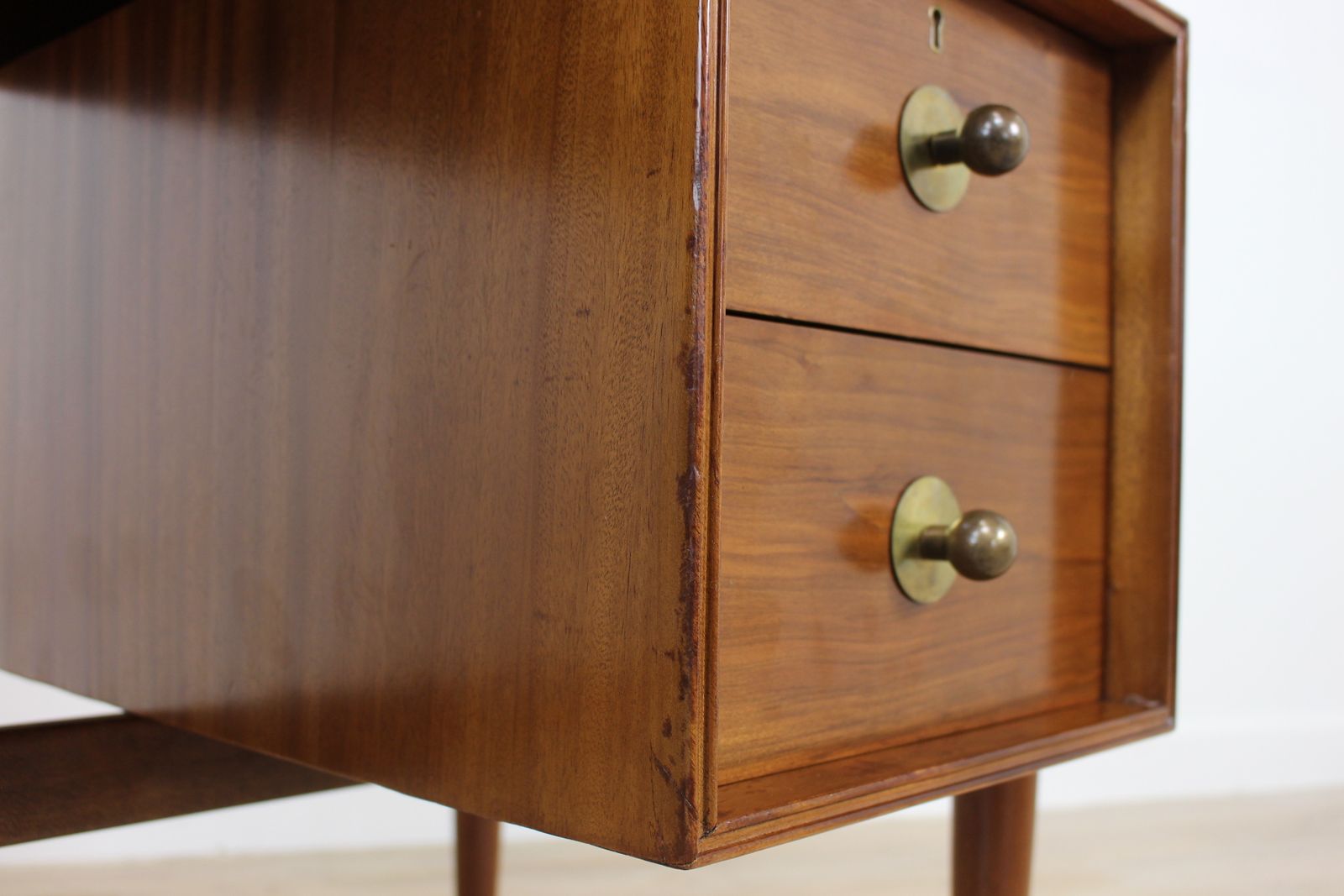 Furniture 1950s Walnut Office Desk photo