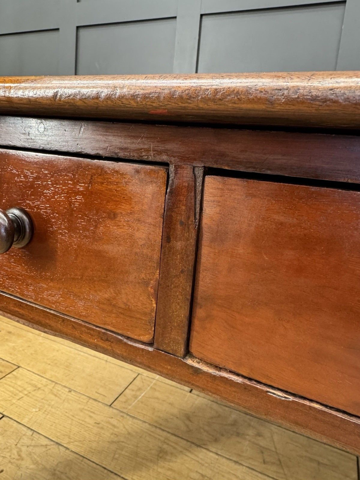 Antique Victorian Mahogany Library Table Desk Kitchen Dining Table With Drawers photo vinterior
