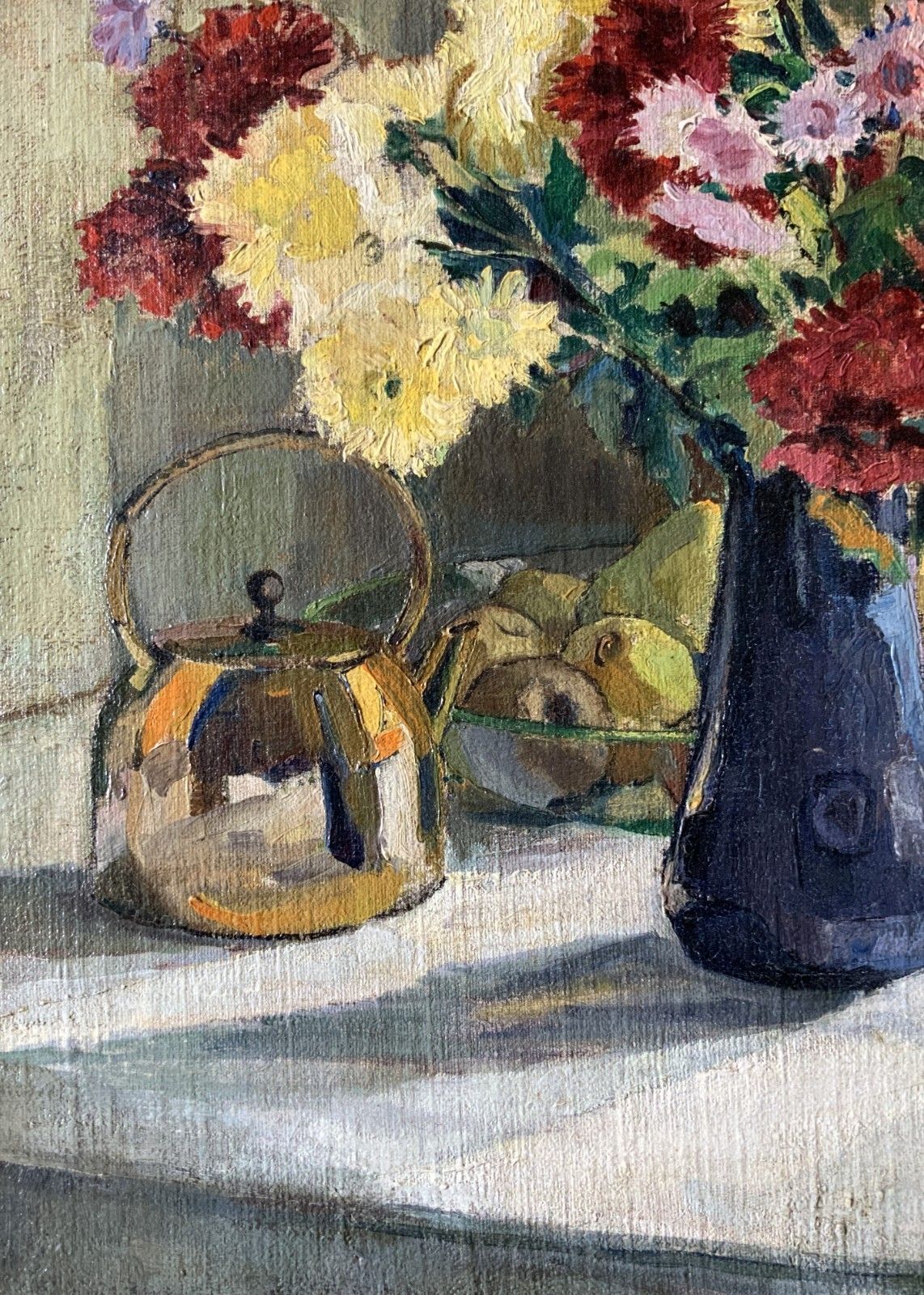 Fine Art Deco Still Life Impressionist Oil Painting C. 1931 Signed Original photo buy