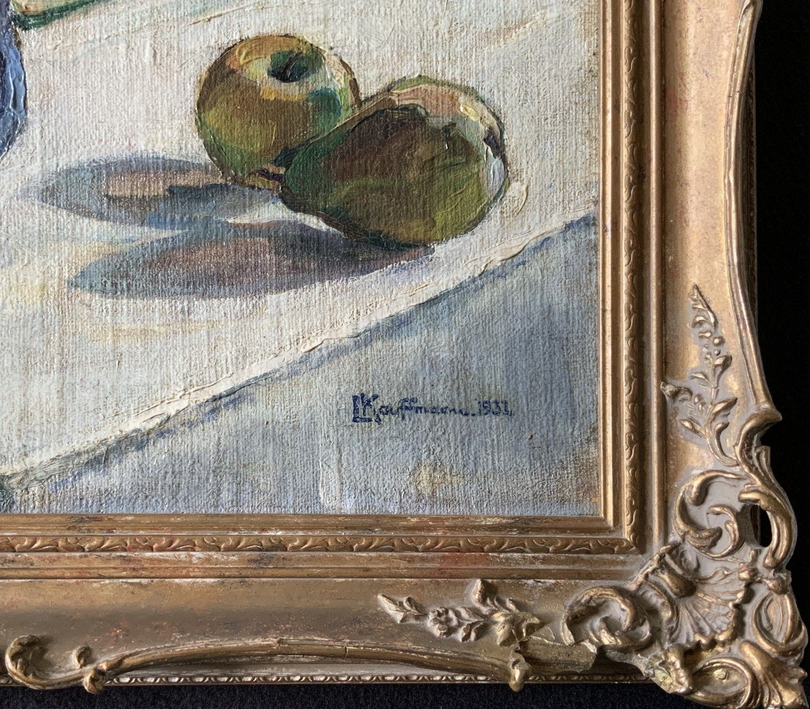 photo buy Fine Art Deco Still Life Impressionist Oil Painting C. 1931 Signed Original