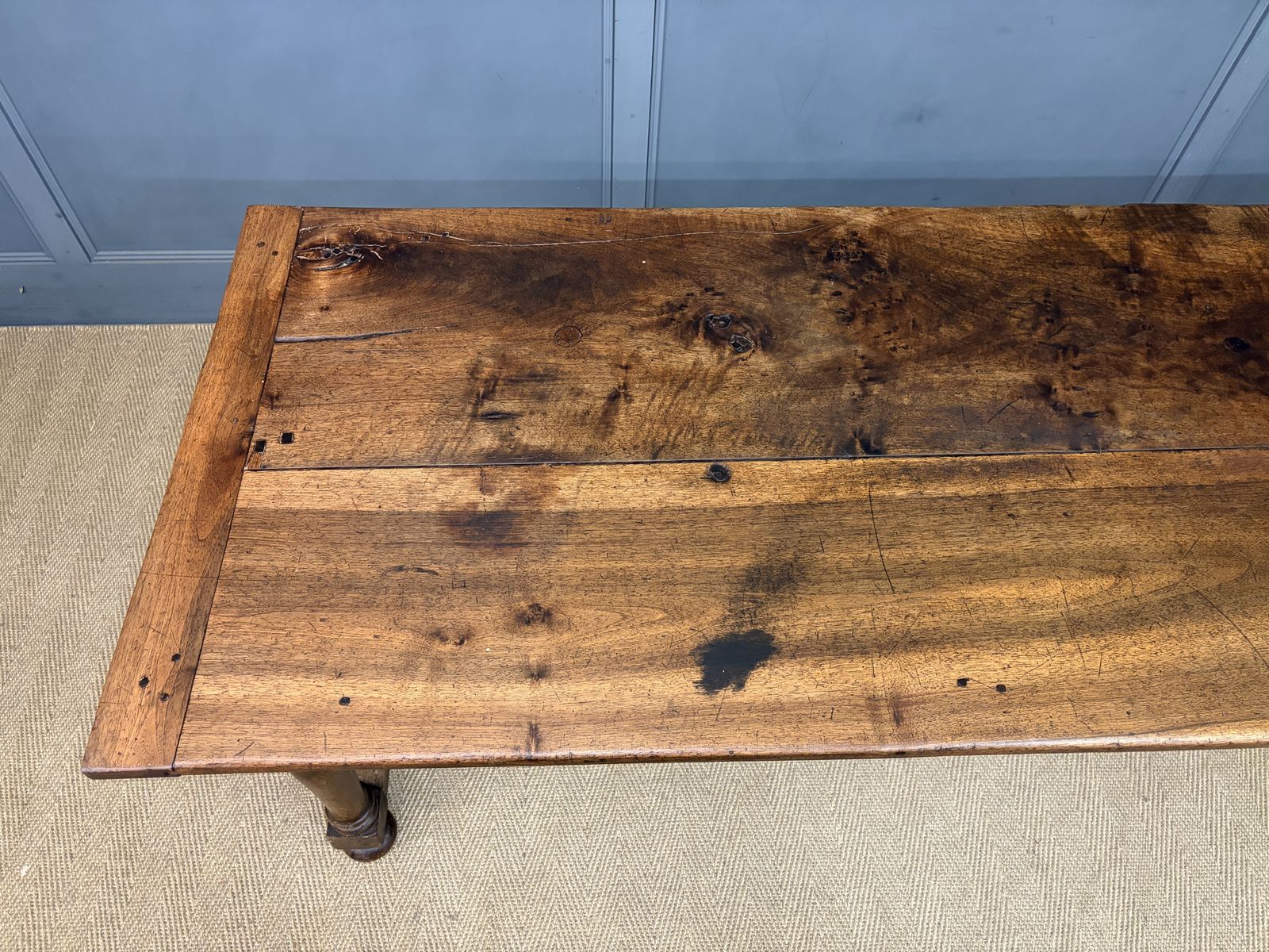 Large Early 19th Century Walnut Refectory Farmhouse Table photo vinterior