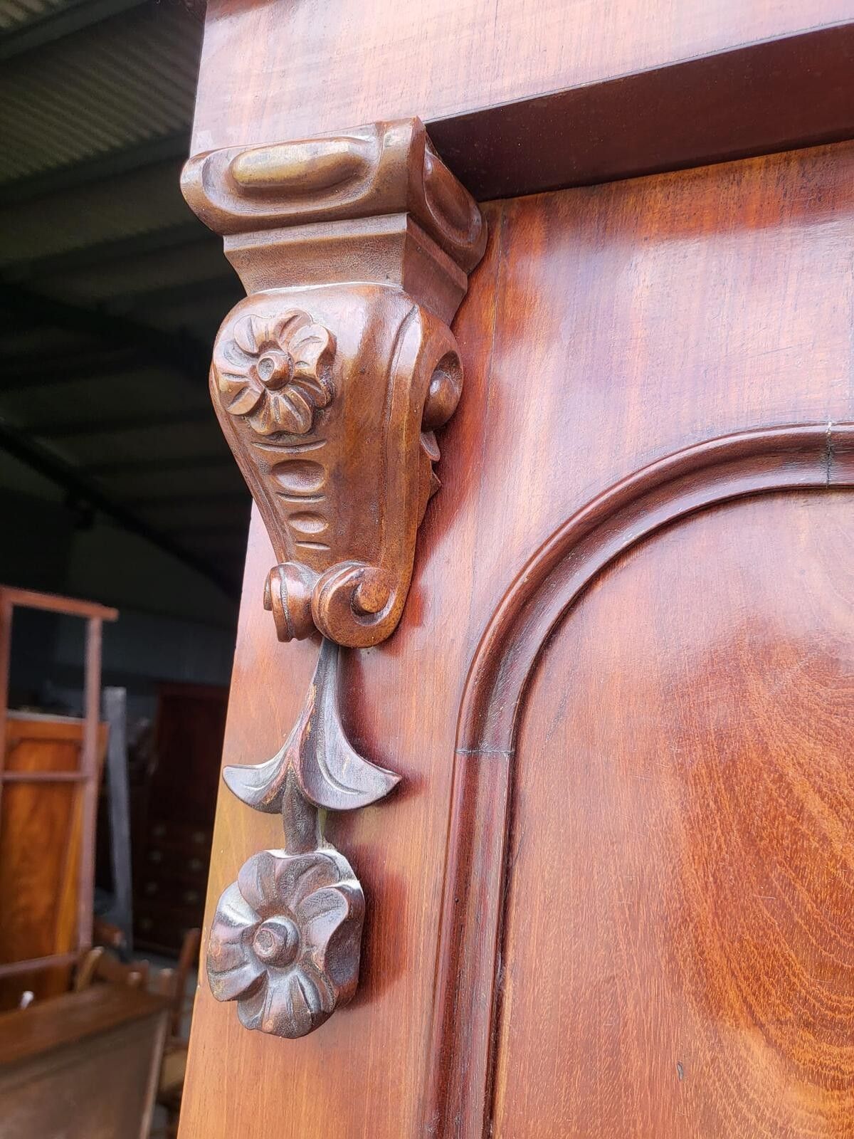 Antique Victorian Linen Press Chest Of Drawers Wardrobe photo buy