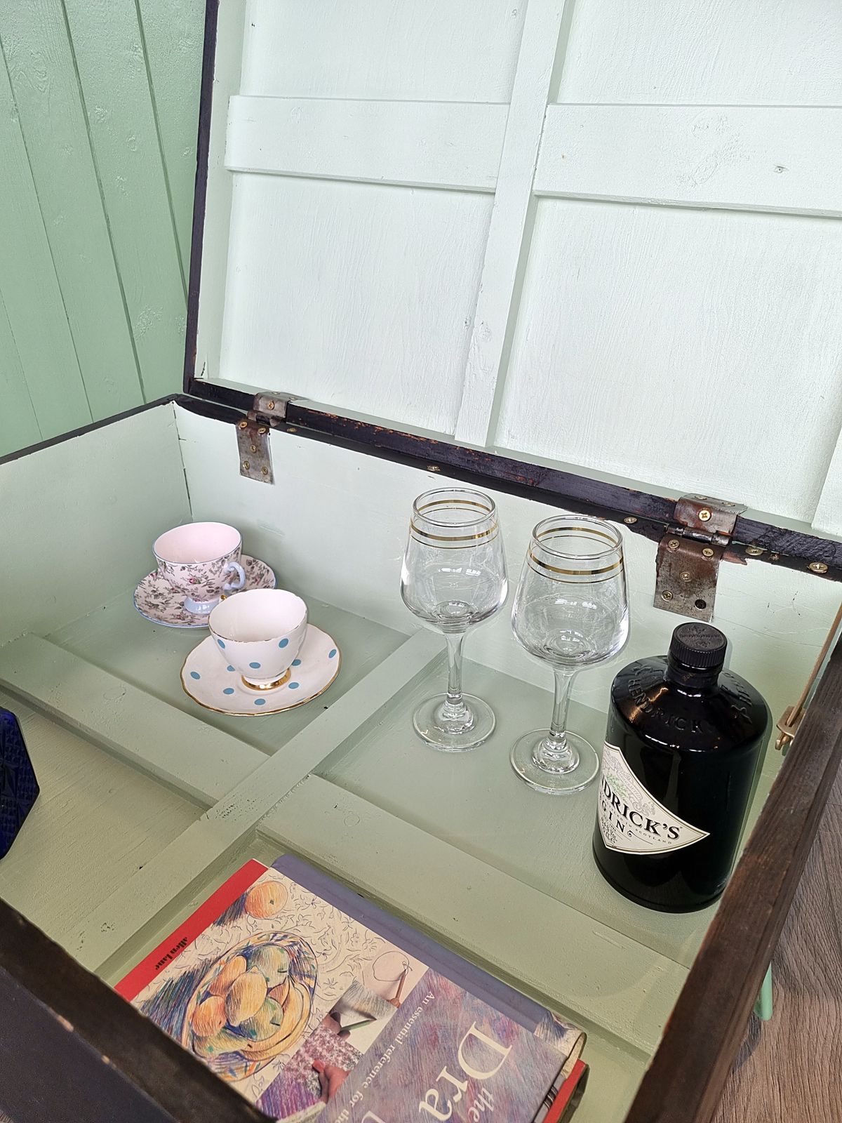 Industrial Merchant Chest Coffee Table With Hairpin Legs photo buy
