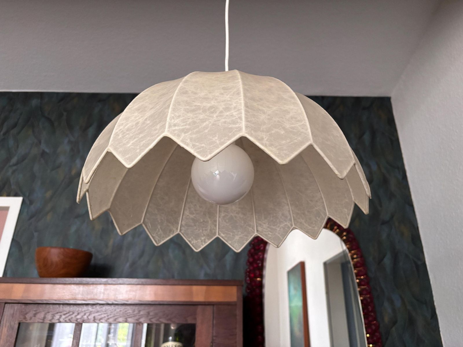 343.0 Mid Century Cocoon Lamp, Jaren 1960 photo