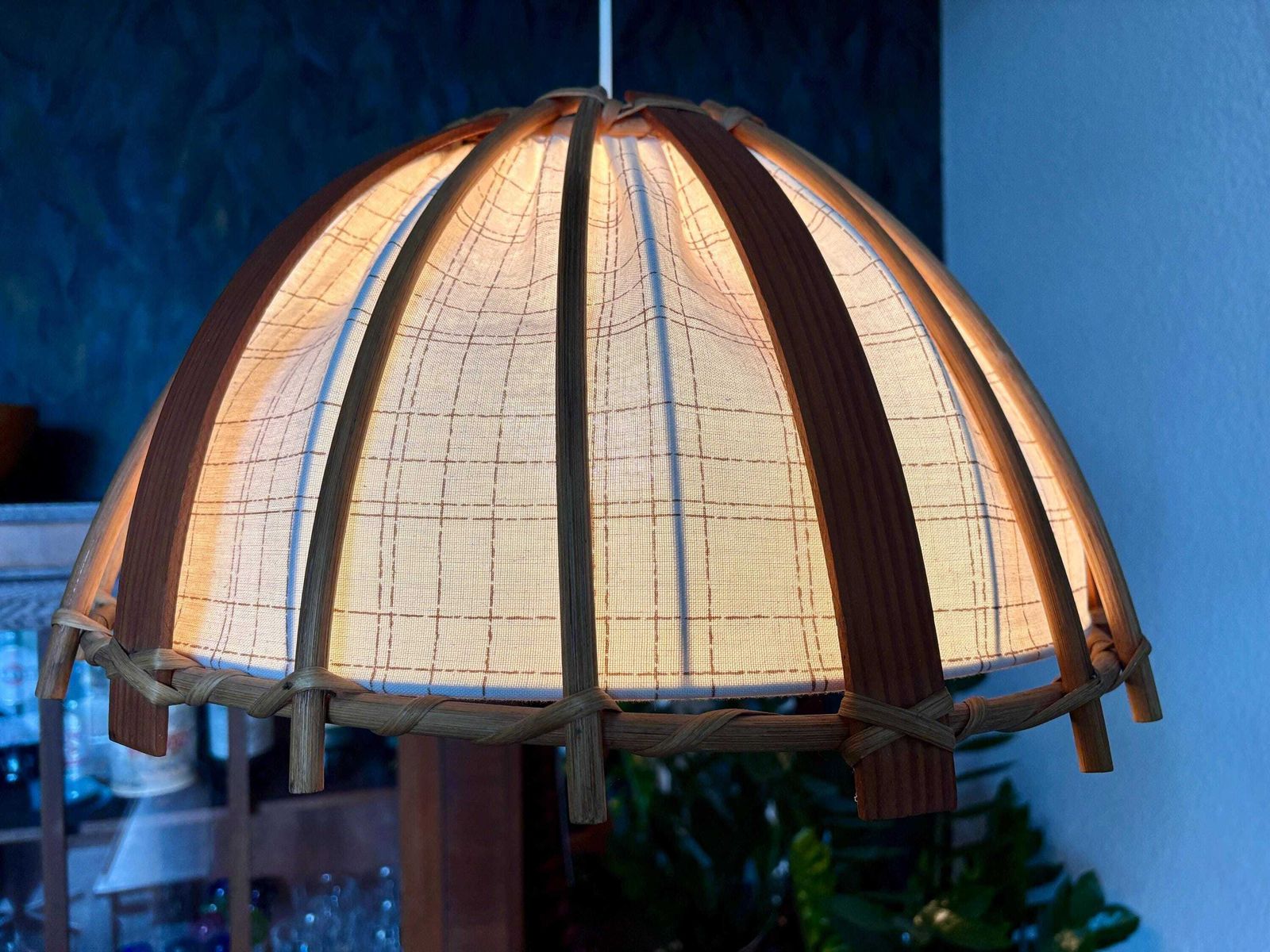 Rotan Hanglamp, Italië, Jaren 1960 photo Verlichting