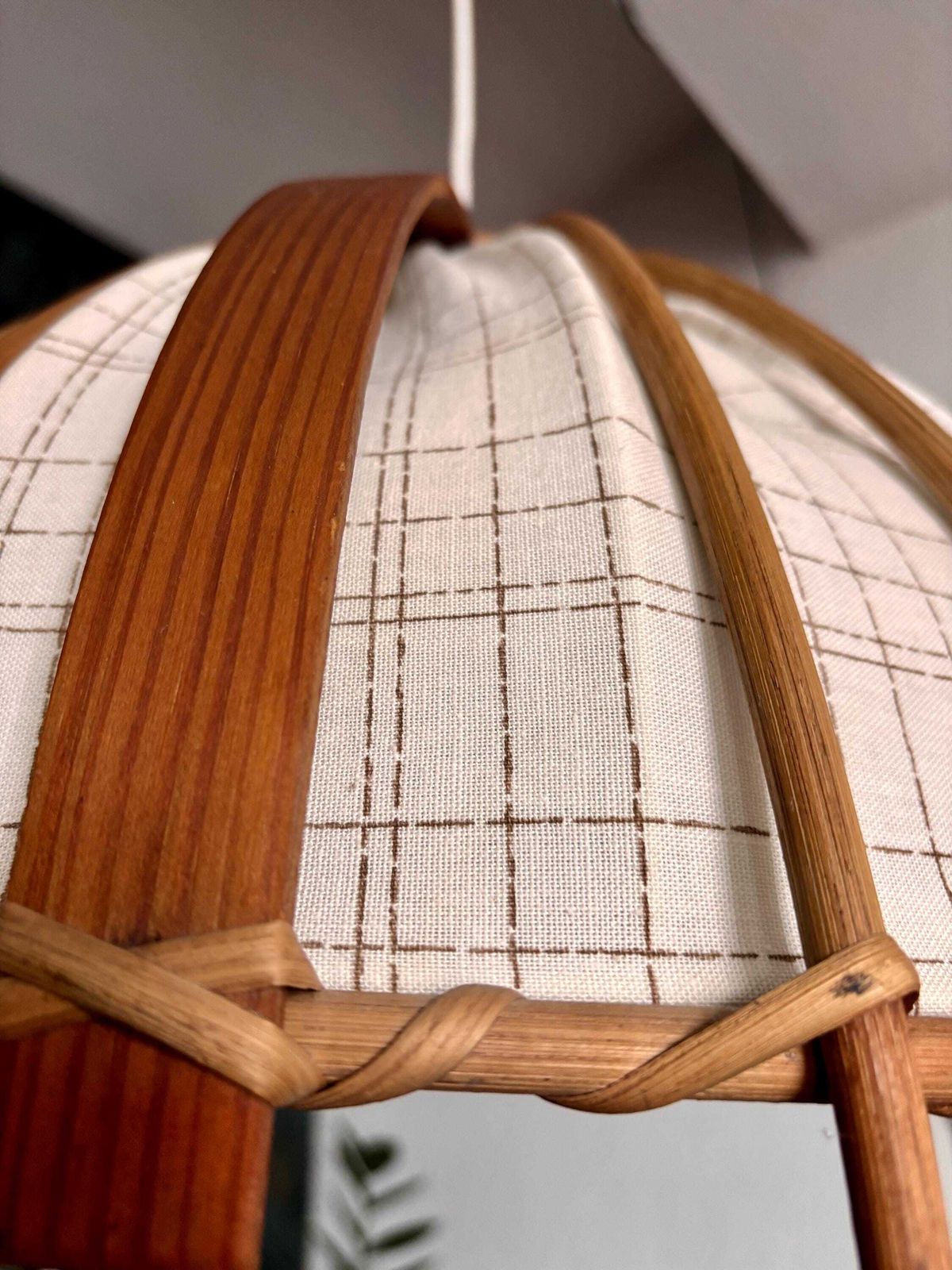 photo vinterior Rotan hanglamp, Italië, jaren 1960