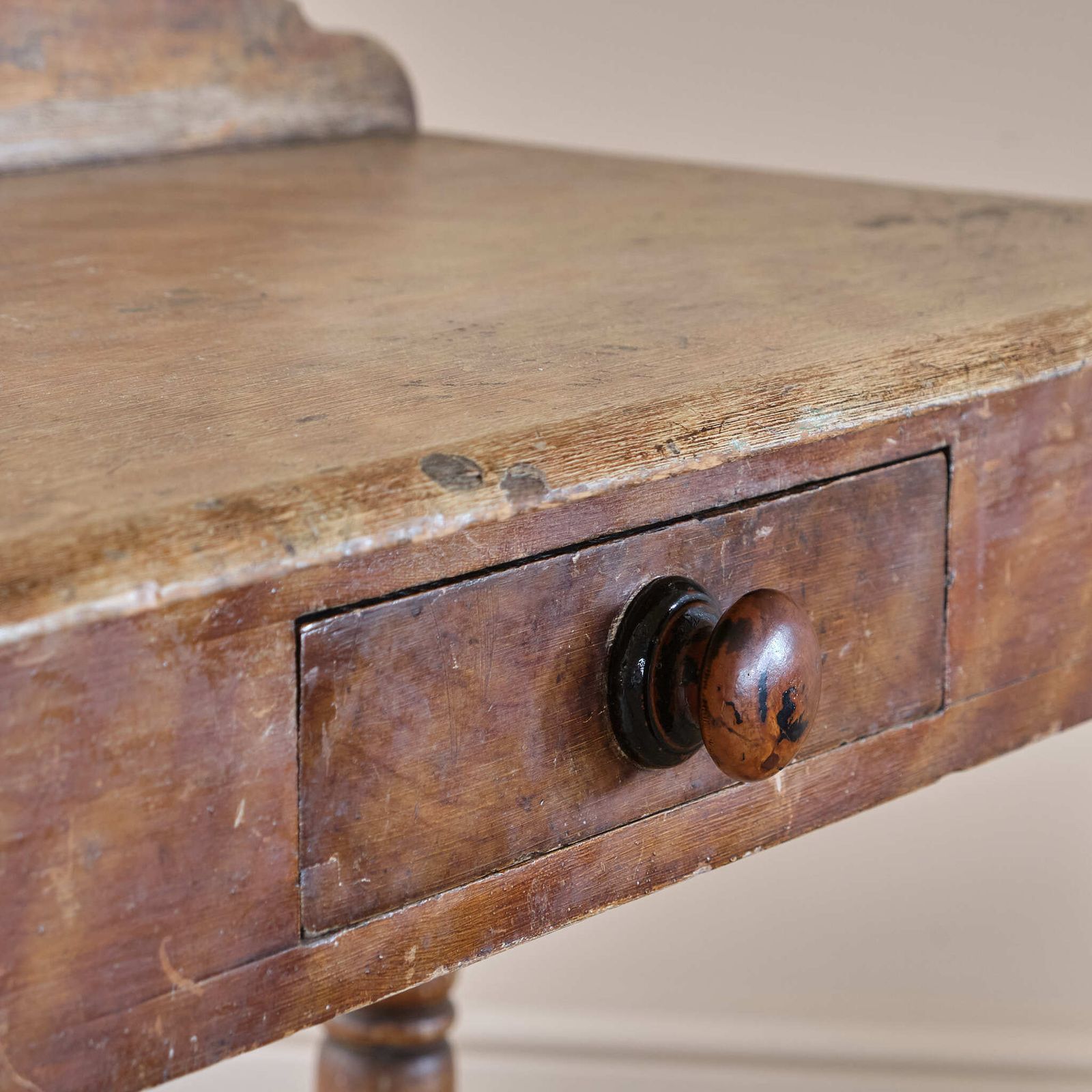 19th Century Pine Console In Original Paint photo for sale