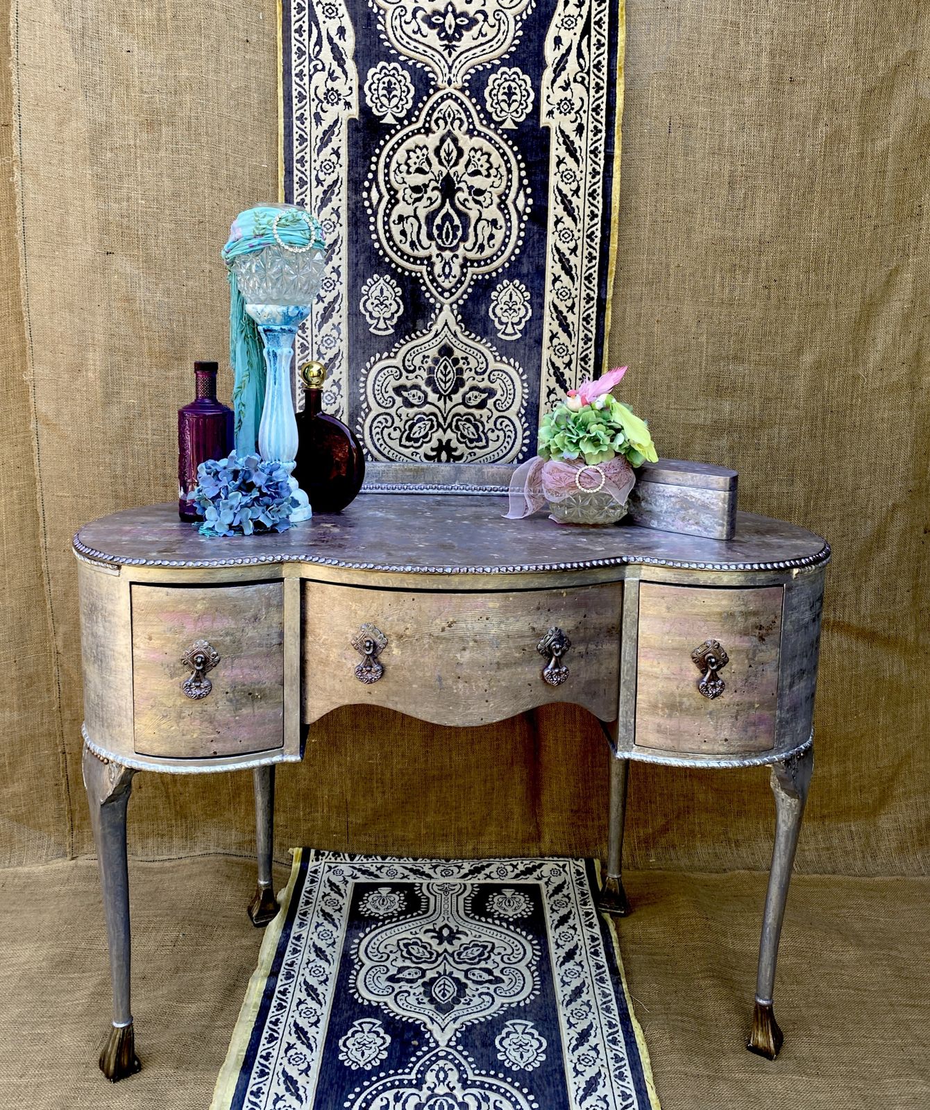 Pearlescent Vintage Dressing Table In A Re Vamp Alchemy