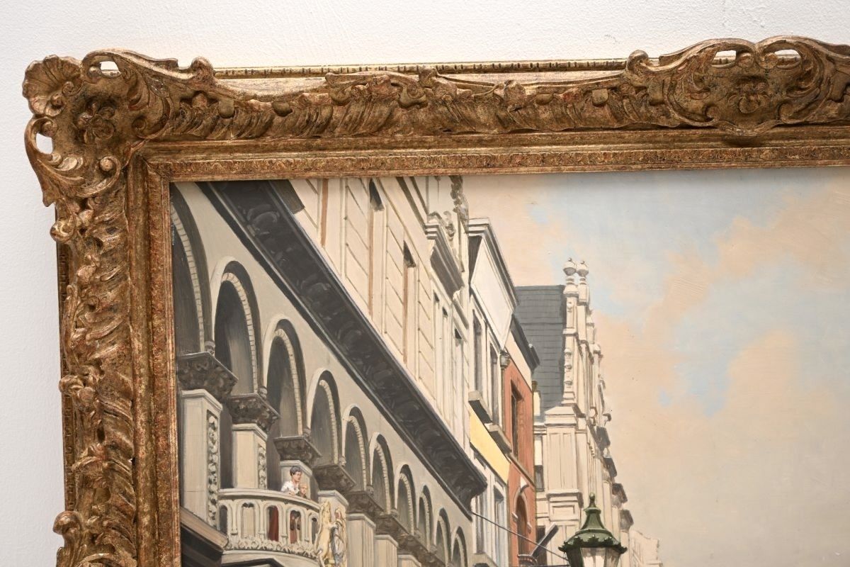 photo vinterior Antique Framed Oil Painting By Reginald Edward Arnold (1853 – 1938)