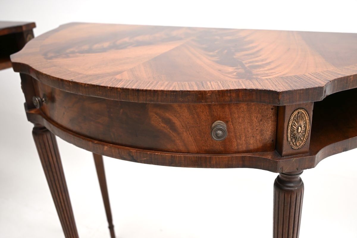 Pair Of Antique Mahogany Regency Style Console Tables photo buy