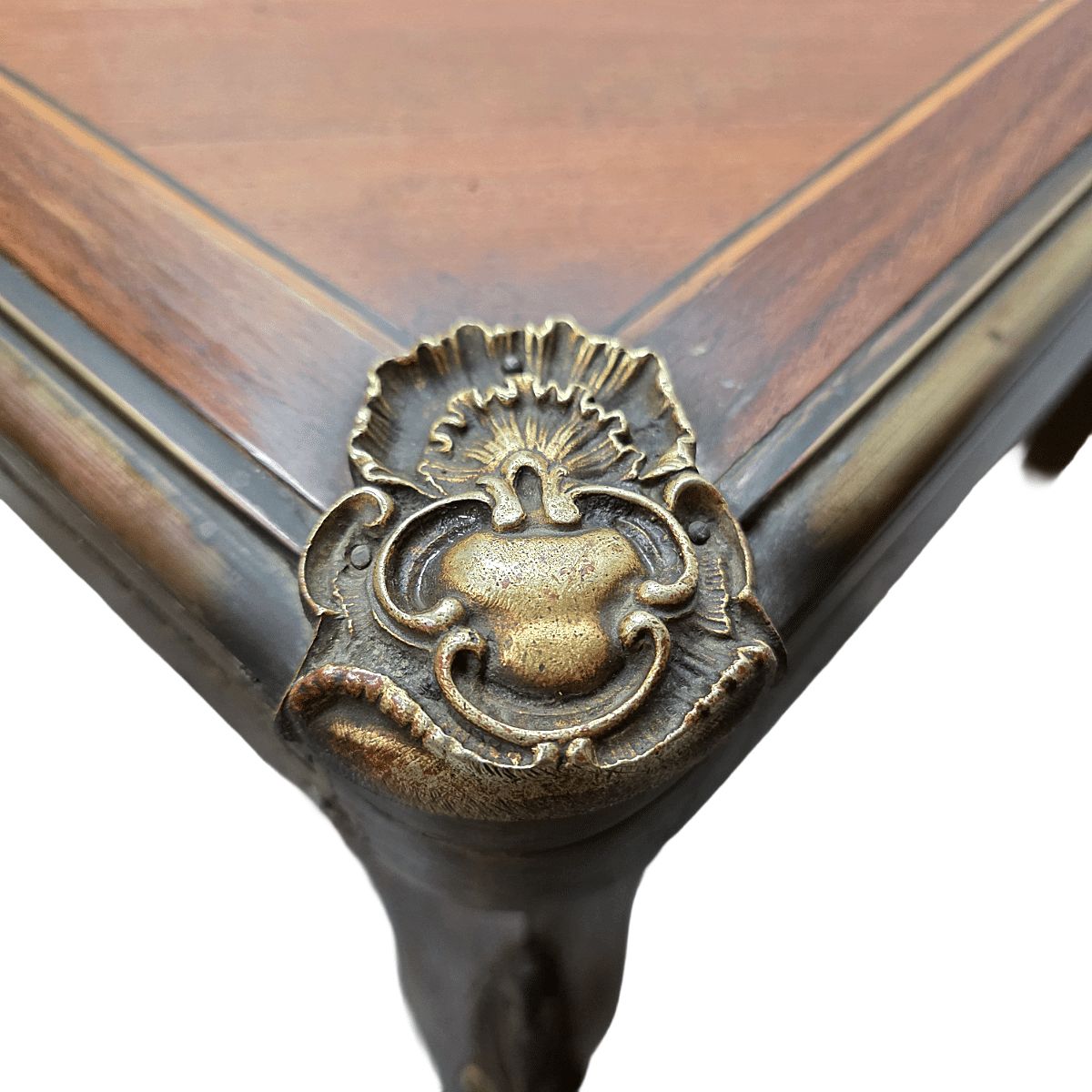 French Louis XV Style Gaming Table With Marquetry, 1960s photo 695.0