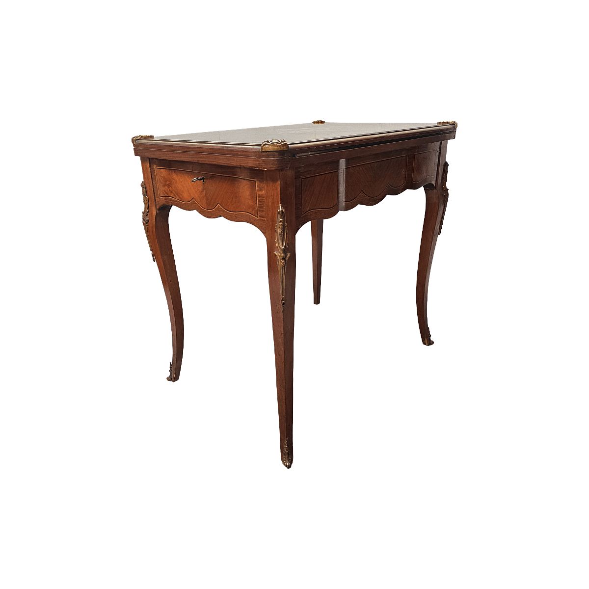 photo vinterior French Louis XV Style Gaming Table With Marquetry, 1960s
