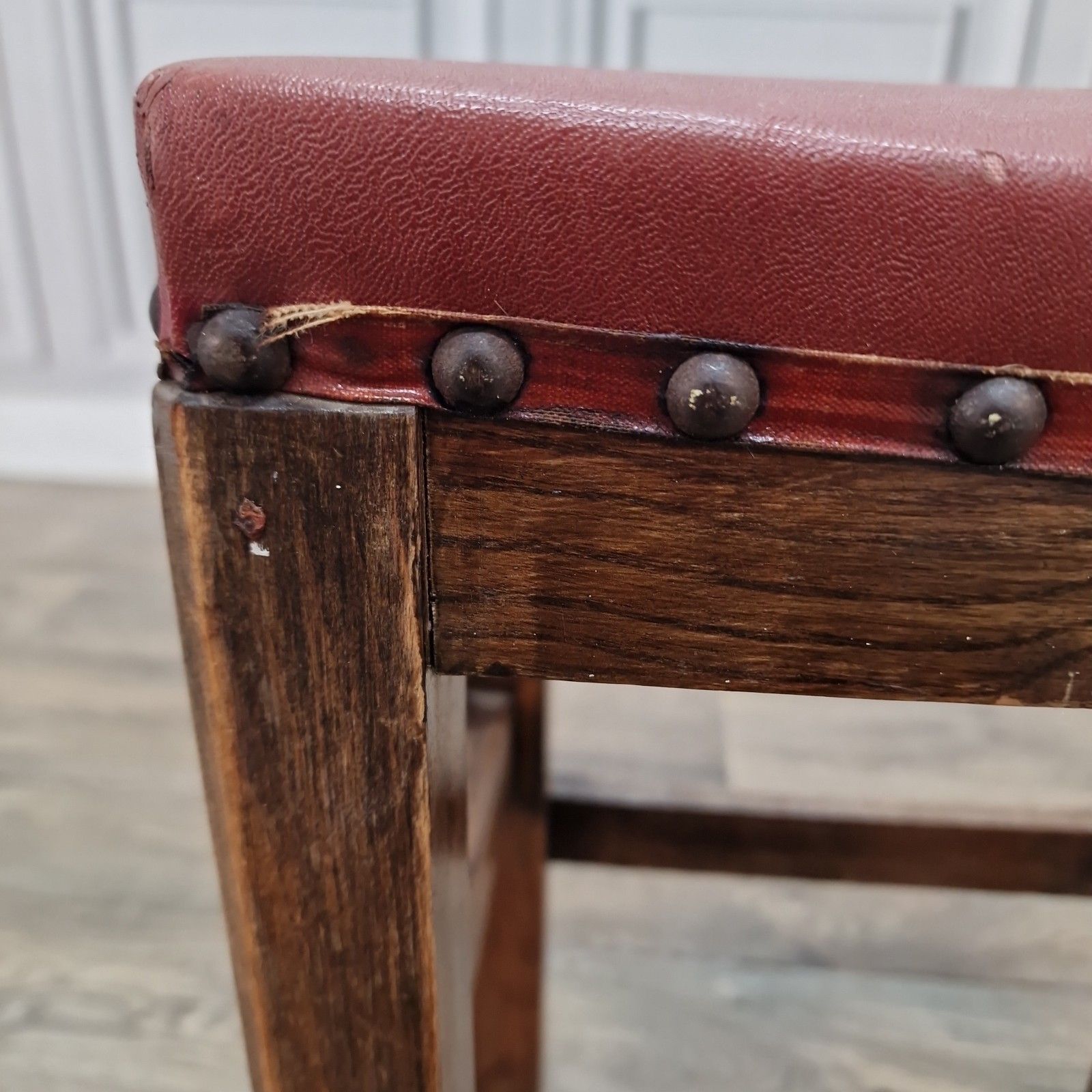 photo furniture Vintage Rustic Country Stool Kitchen Seat Piano Pub Music Retro Solid Wood