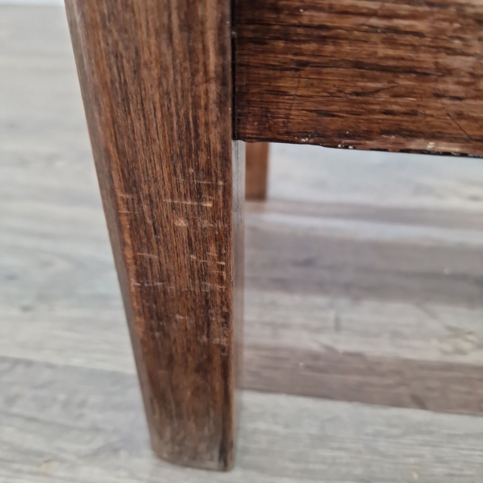 Furniture Vintage Rustic Country Stool Kitchen Seat Piano Pub Music Retro Solid Wood photo