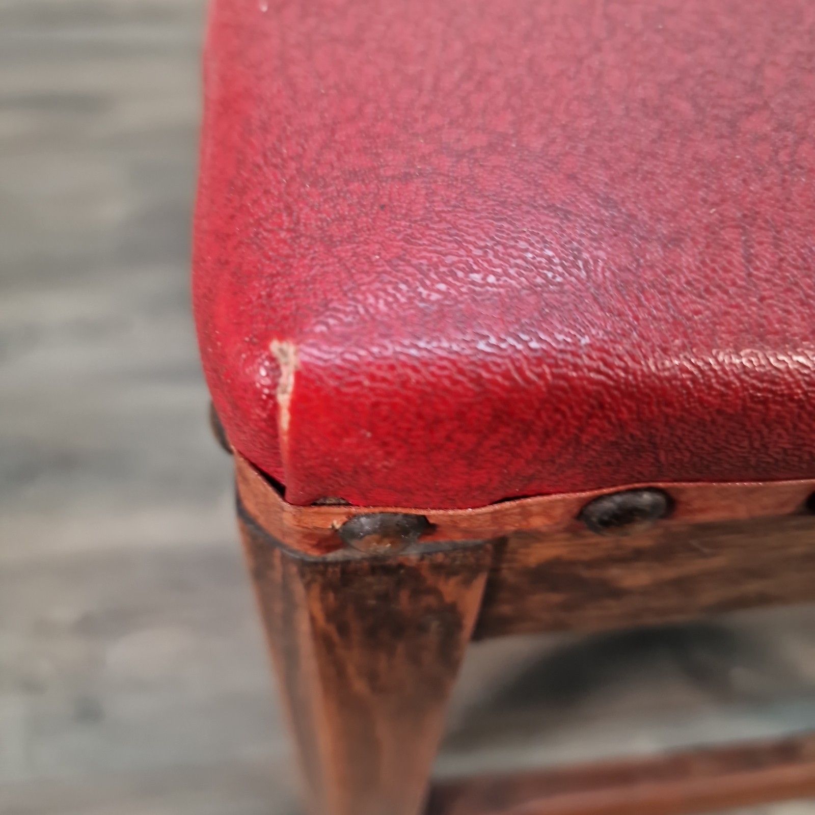 Vintage Rustic Country Stool Kitchen Seat Piano Pub Retro Solid Wooden Oak photo buy