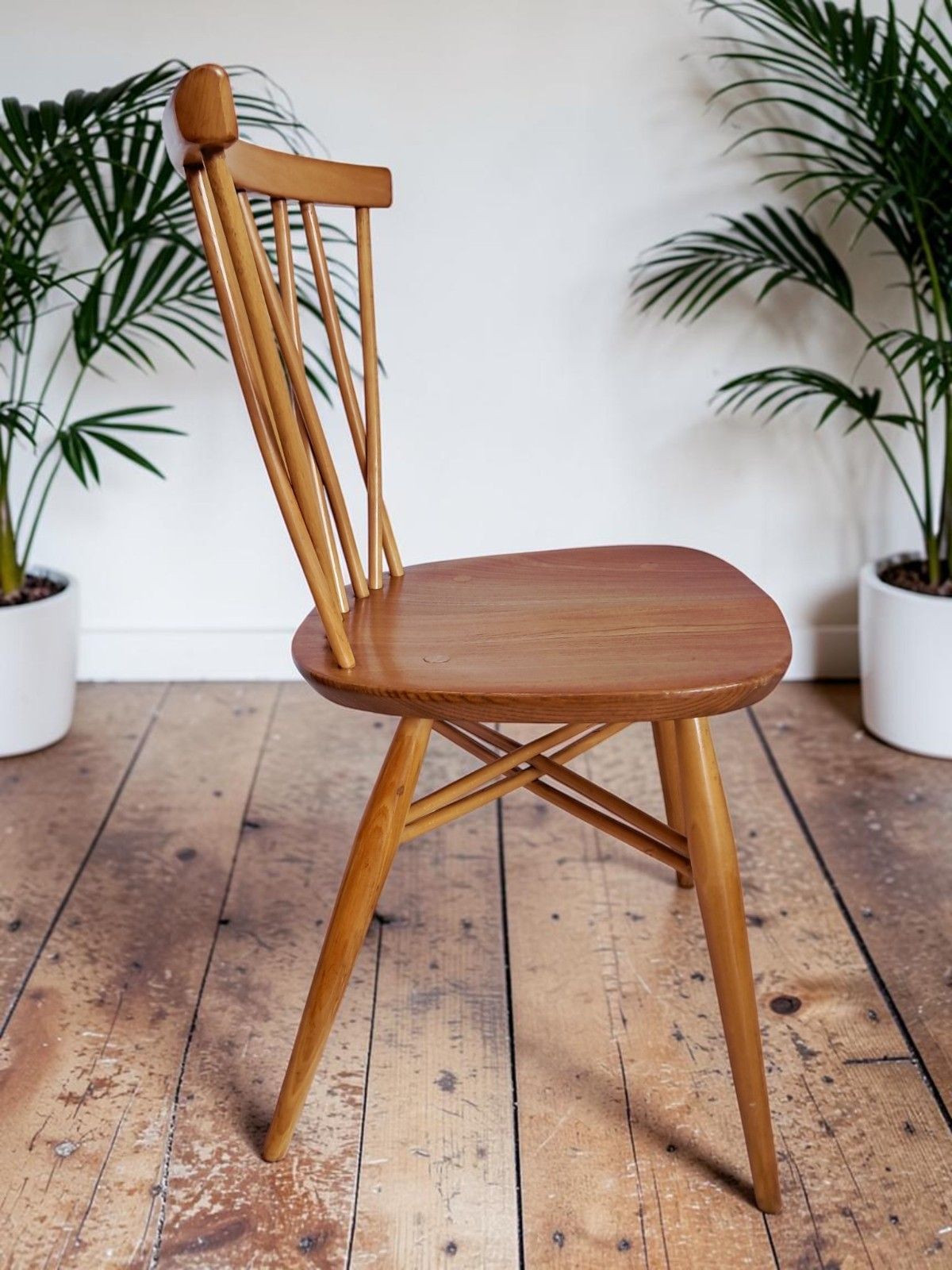 photo buy Vintage Ercol Candlestick Chairs X 3 Mid Century Dining Chairs 367 Elm 1960's