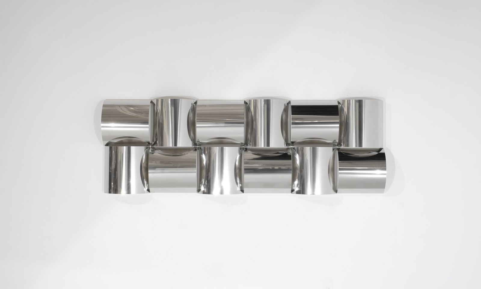 Wall Panel Light In Stainless Steel And Metal, Contemporary. photo for sale