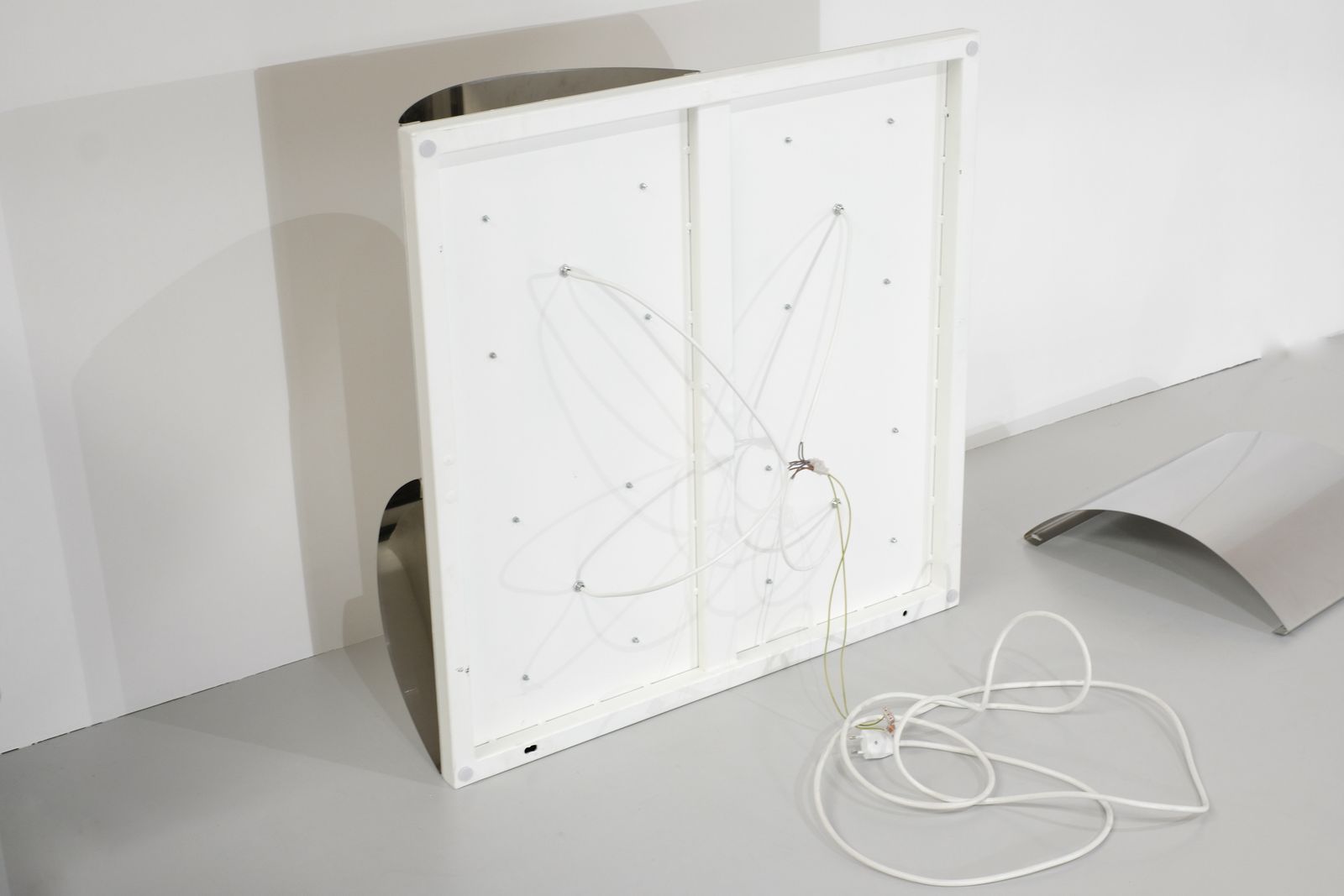 photo vintage Wall Panel Light In Stainless Steel And Metal, Contemporary.