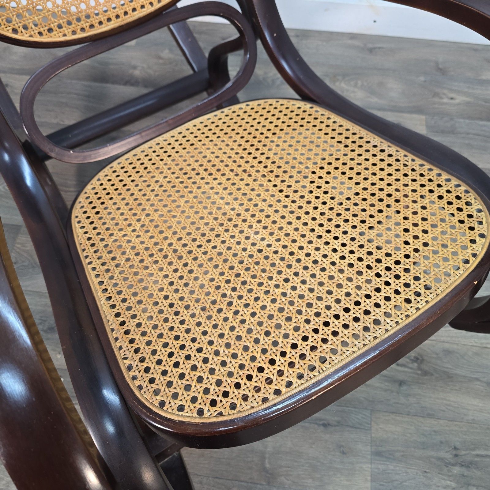 Vintage Bentwood Rocking Chair Cane Seat Back Thonet Style Armchair Mcm Retro photo Furniture