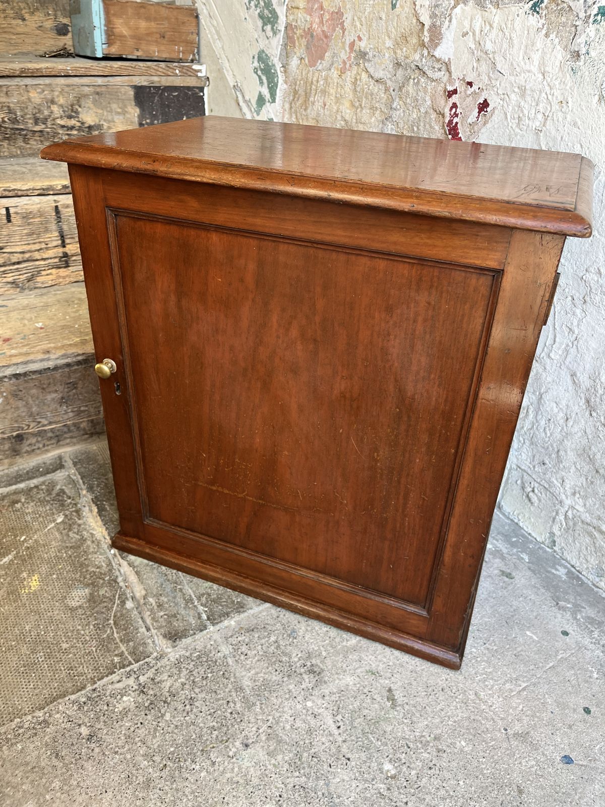 photo furniture Small Victorian Mahogany Cupboard With Adjustable Shelves