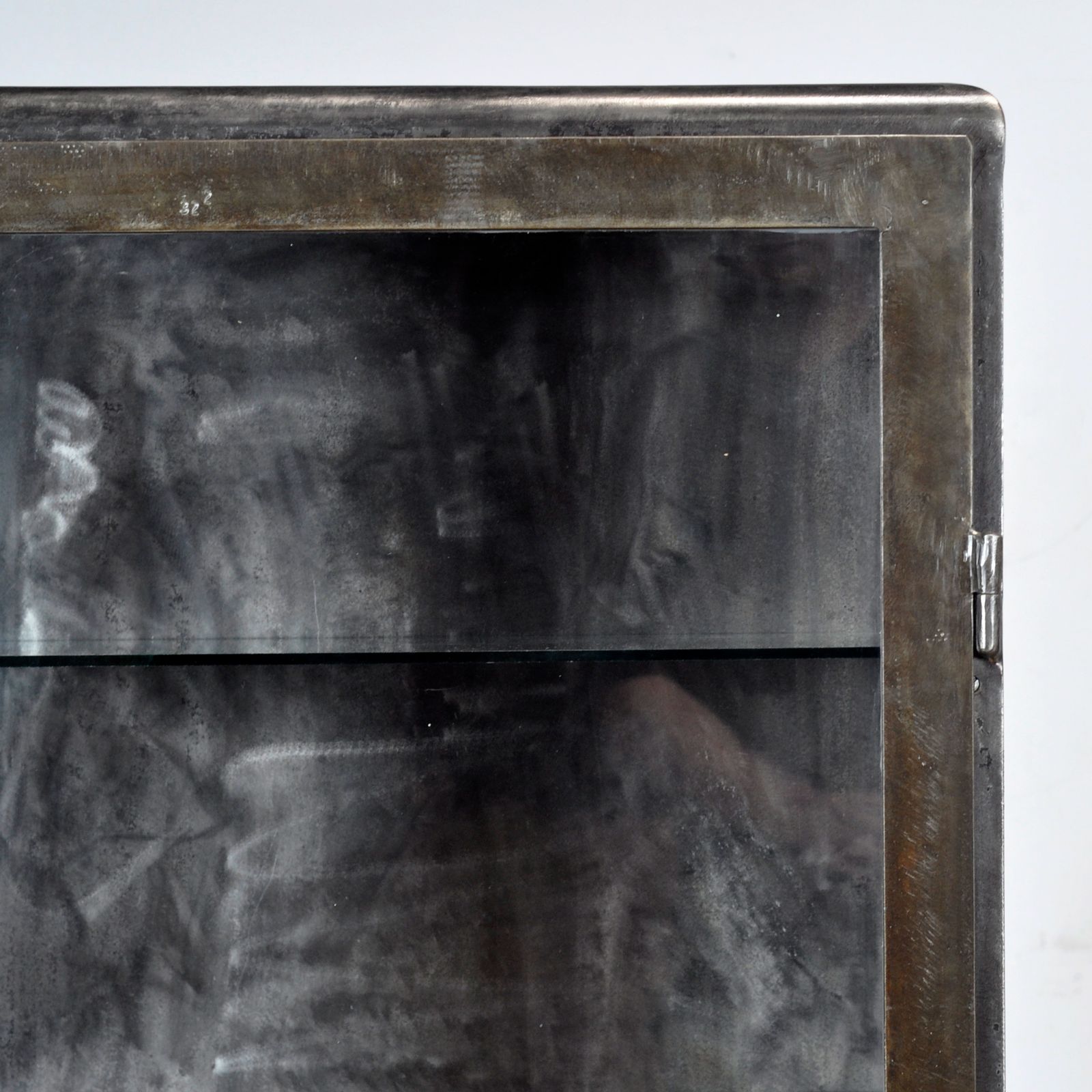 photo furniture Polished Iron Medicine Cabinet, 1920s