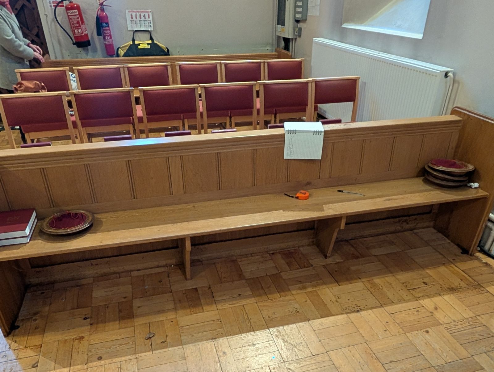 Light Oak Church Pews.  Ideal As A Bench In A Hallway Or Other Area.  Date: 1980s photo Furniture