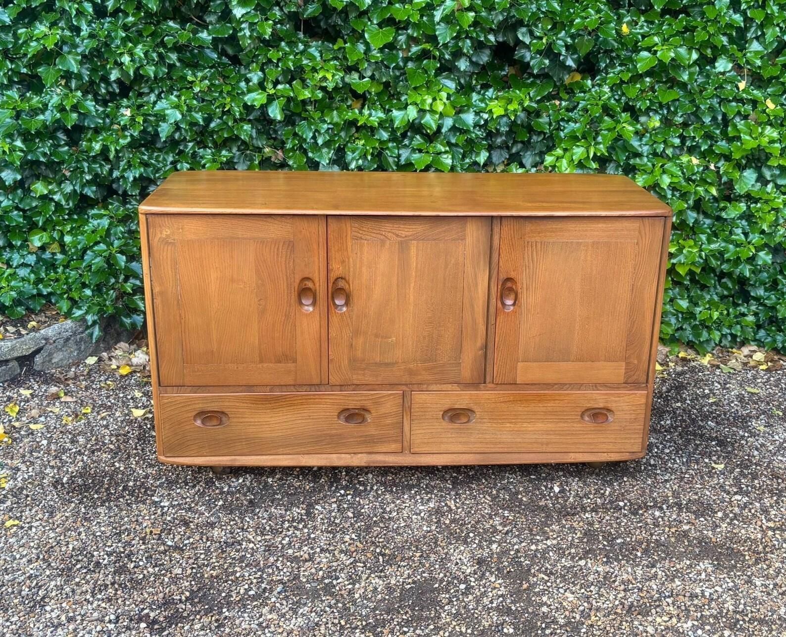 Mid Century Ercol Windsor Elm Sideboard photo for sale