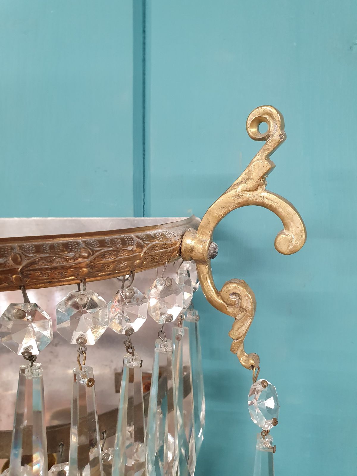Antique Pair Of Spike Wall Lights With Polished Backs photo 325.0