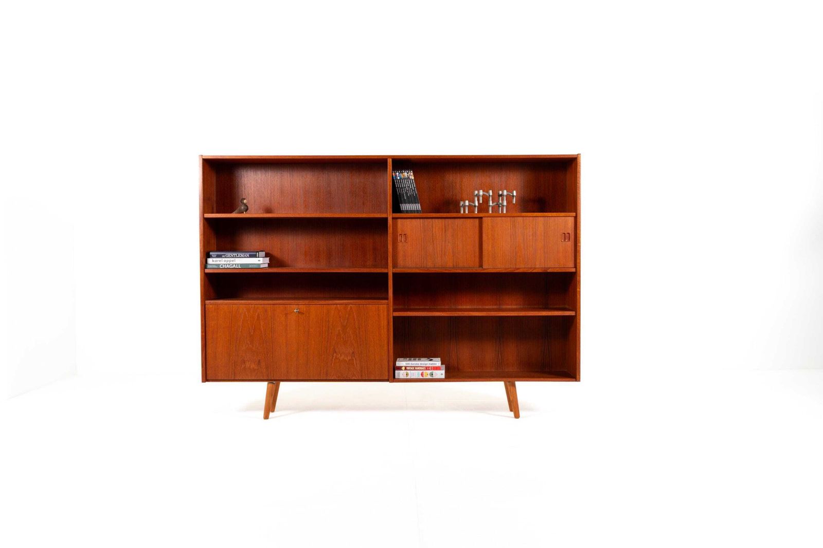 Deense Mid-Century Teakhouten Boekenkast, jaren 1960