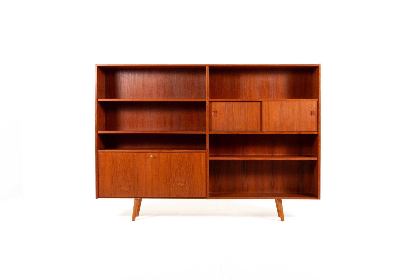 Danish Mid Century Teak Bookcase Cabinet, 1960s photo for sale