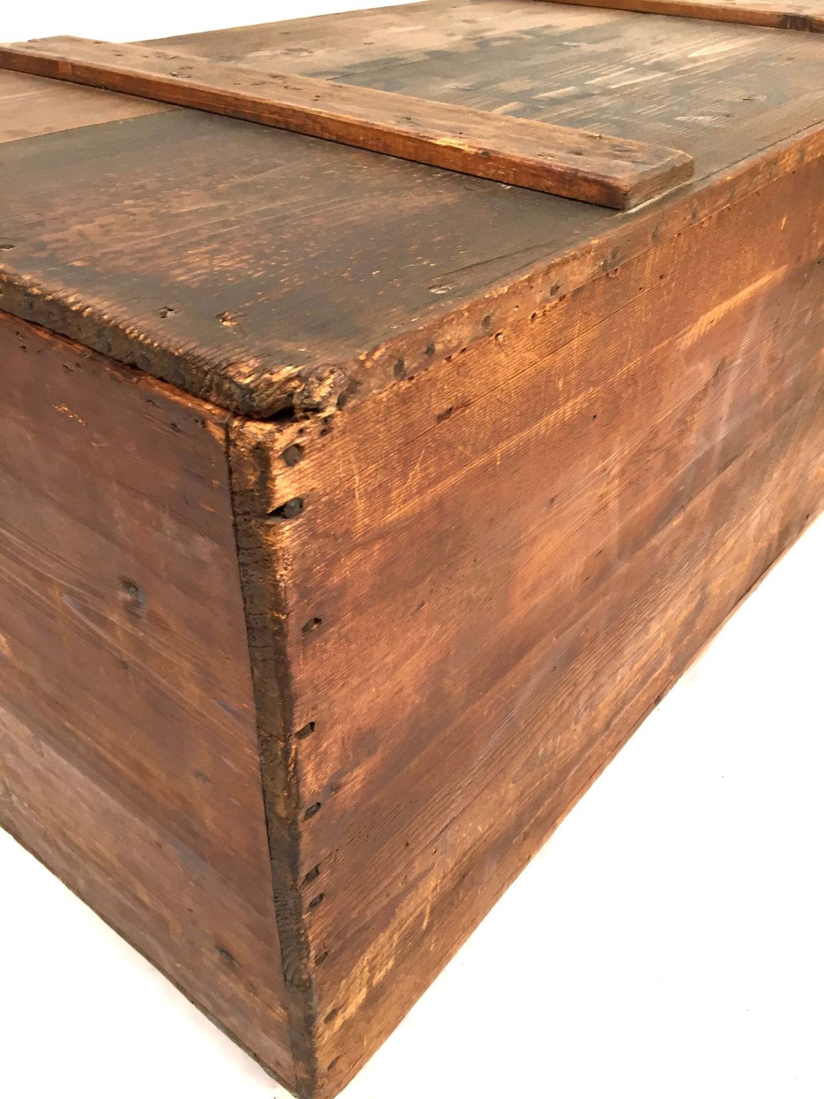 Furniture Antique 20th Century Wooden Coffer Blanket Box / Stage Prop Storage Crate C.1920 photo