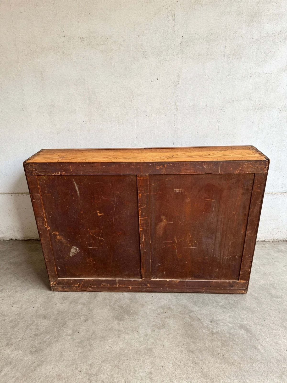 photo for sale Early 1900s Oak Double Glass Door Display Bookshelf