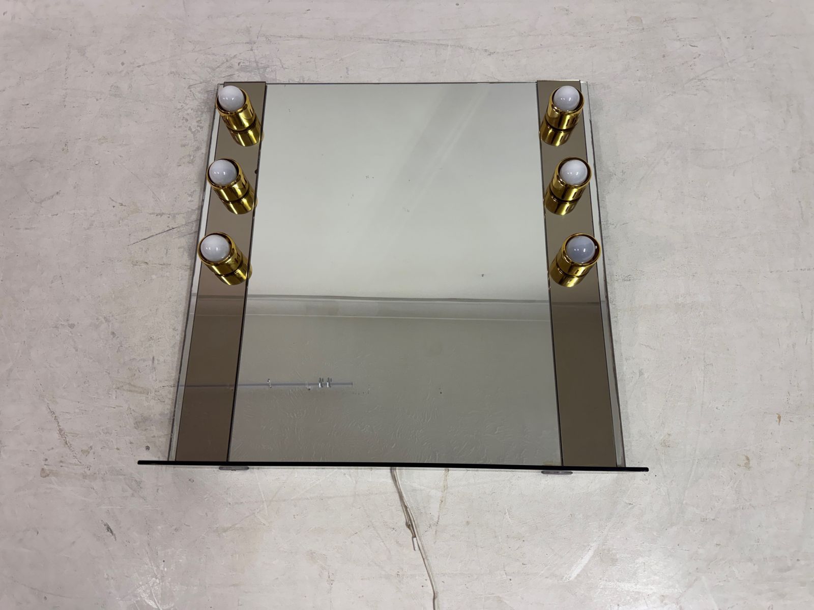 1970s Italian Hollywood Dressing Room Vanity Mirror With Lights By Isa photo for sale
