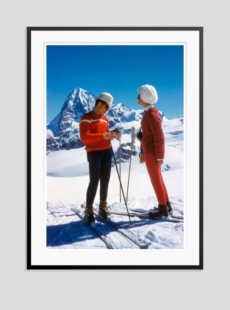 Toni Frissell 'Skiing The Haute Route' Archival Pigment Print Framed In Black photo furniture