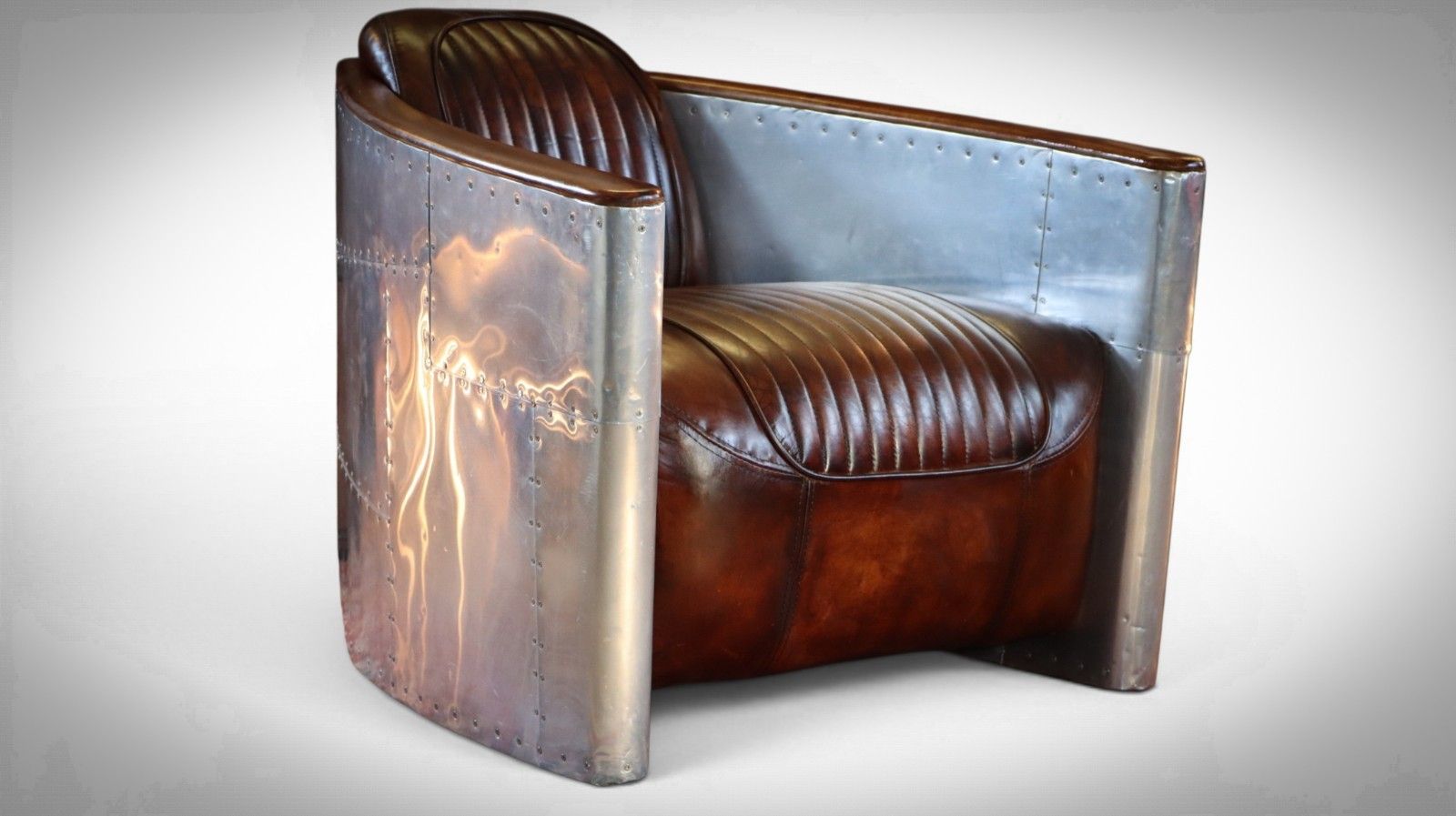 Stunning Timothy Oulton Aviator Tomcat Club Armchair In Buck'dn Brok'n Leather🚚