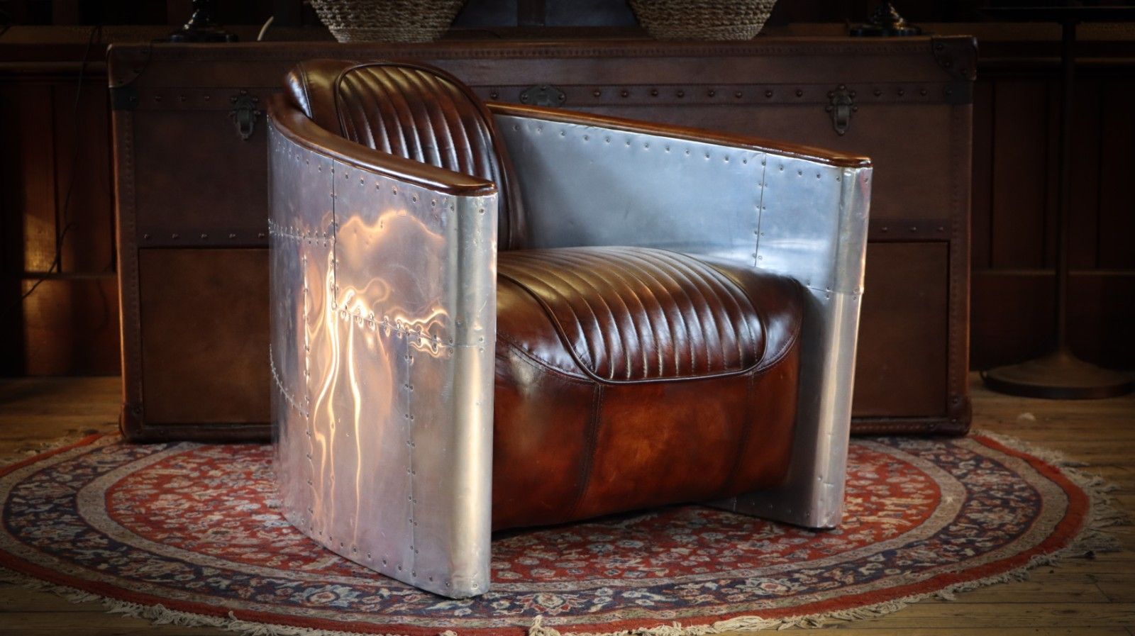 Stunning Timothy Oulton Aviator Tomcat Club Armchair In Buck'dn Brok'n Leather🚚 photo vintage