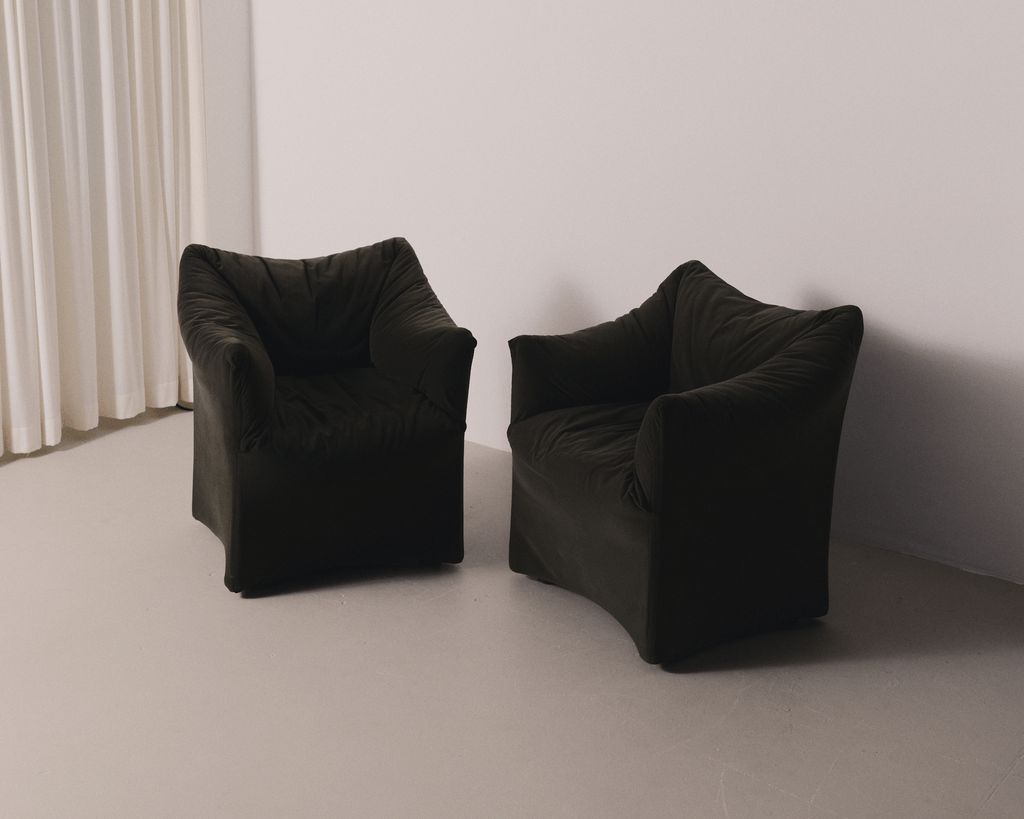 Pair Of Piccola Tentazione Armchairs By Mario Bellini