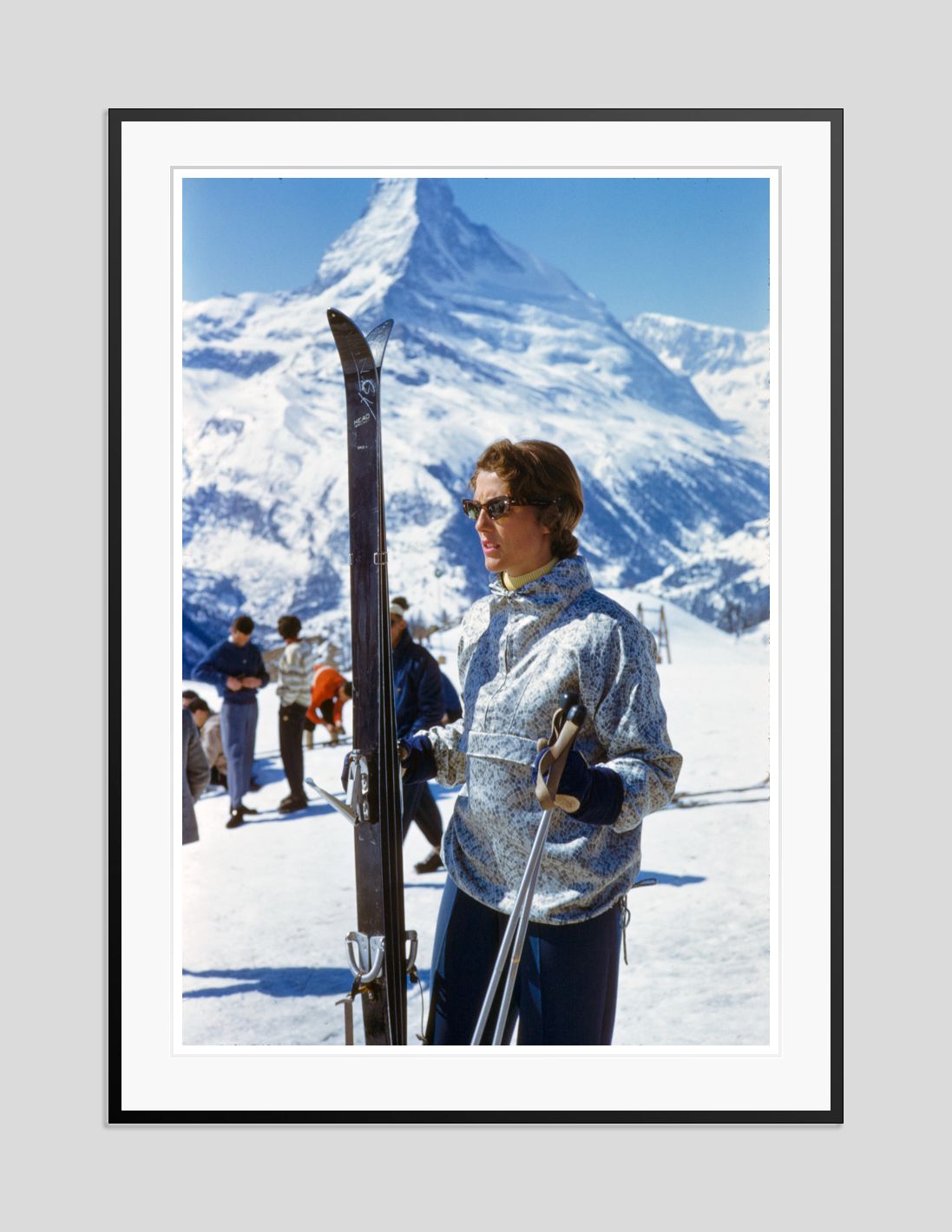 Toni Frissell 'Zermatt Skier' Archival Pigment Print Framed In Black photo furniture