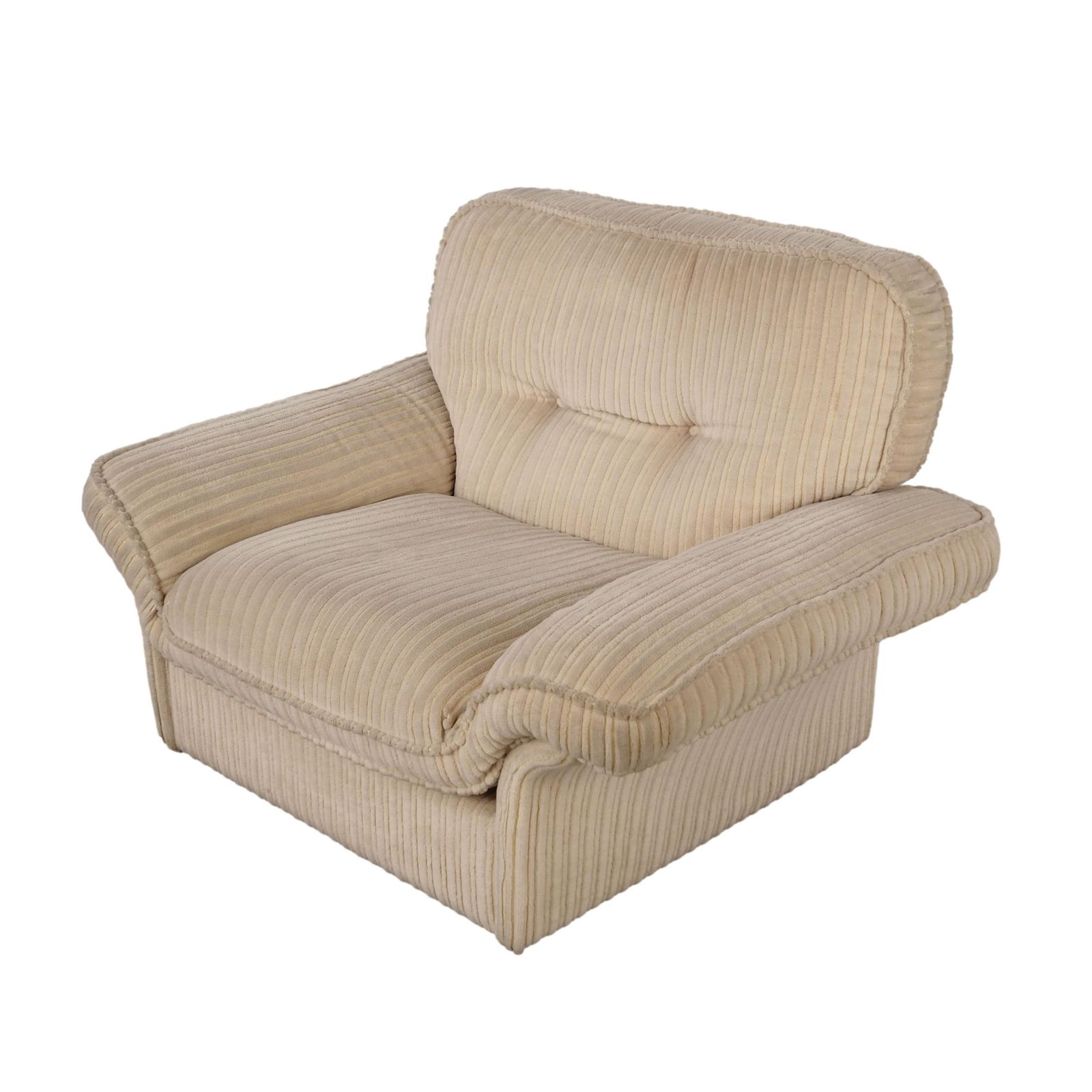 Cream Armchair Soffio, Italian Design, 1970s, Manufactured By Doimo