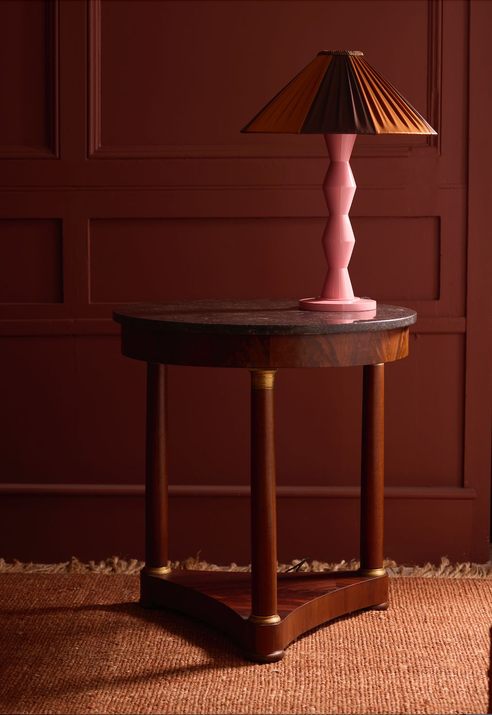 The Fitz Hand Turned Wood Rose Table Lamp photo Lighting