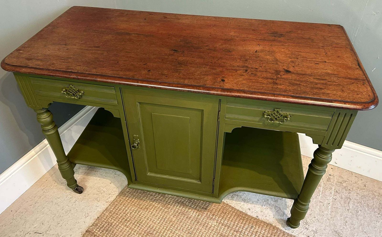 Painted Antique Sideboard   Frenchic Constance Moss photo 165.0