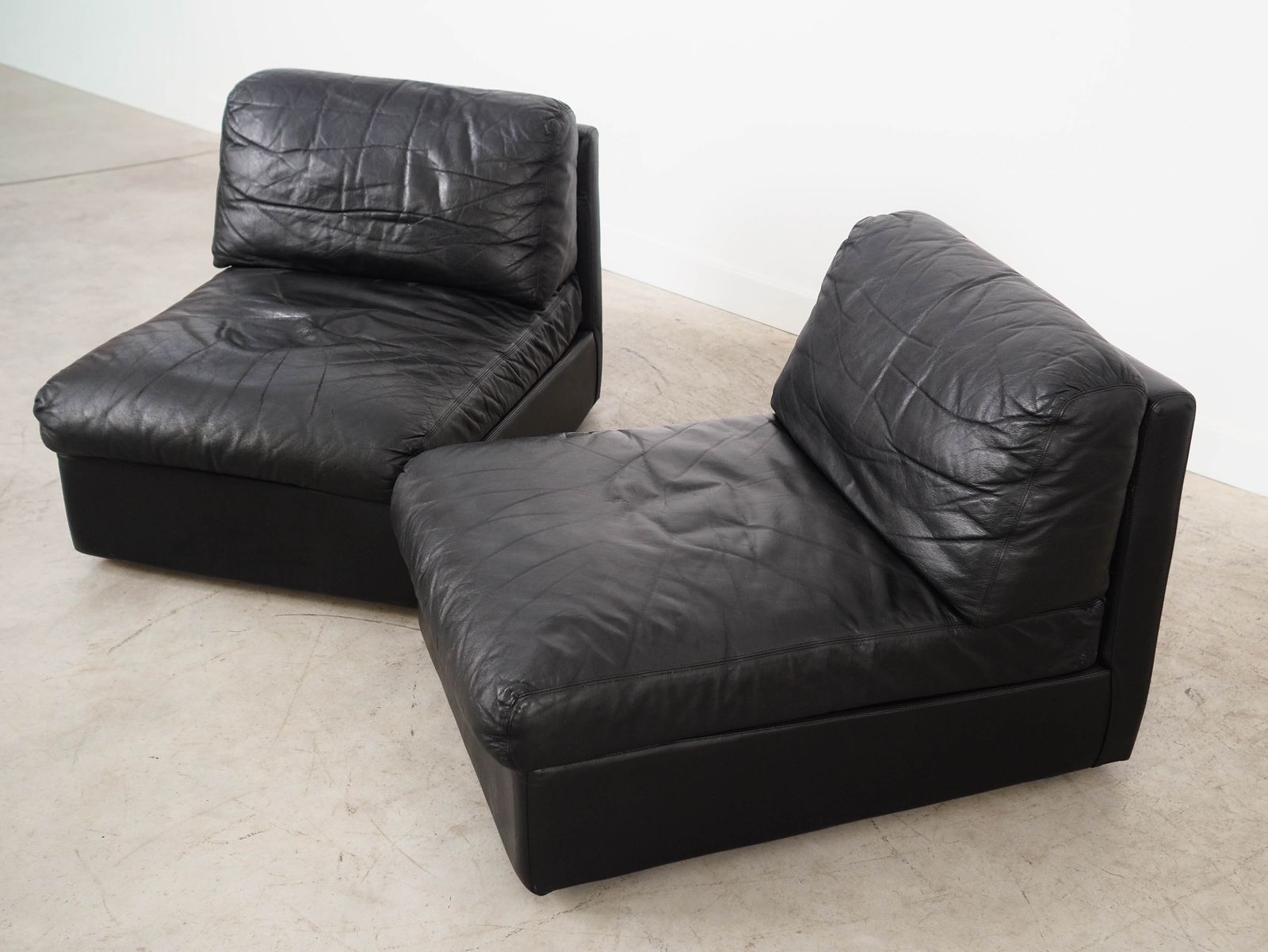 Modulaire leren bank, Italiaans design, jaren 1970, Made In Italy photo 1419.0