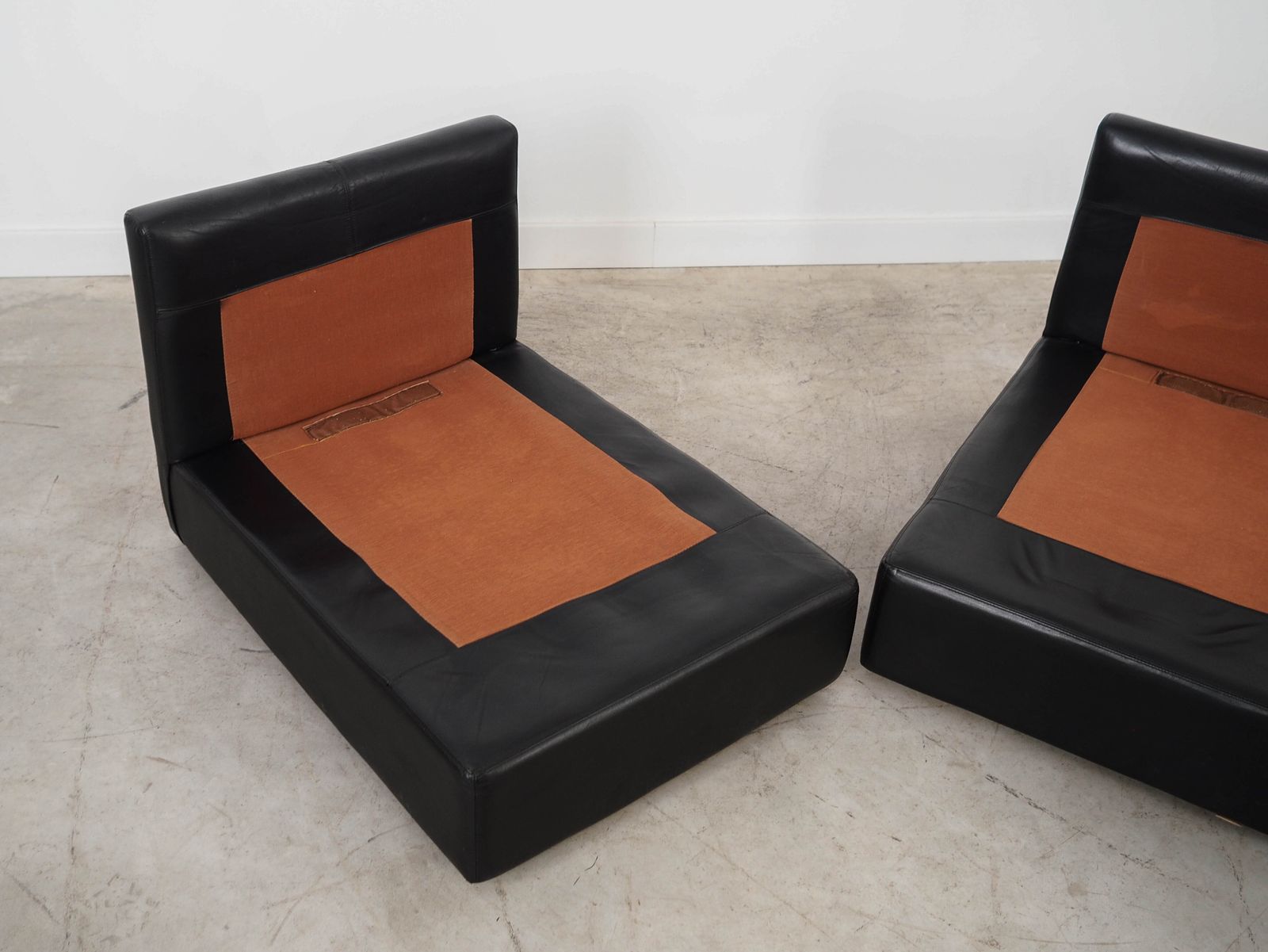 photo for sale Modular Leather Sofa, Italian Design, 1970s, Made In Italy
